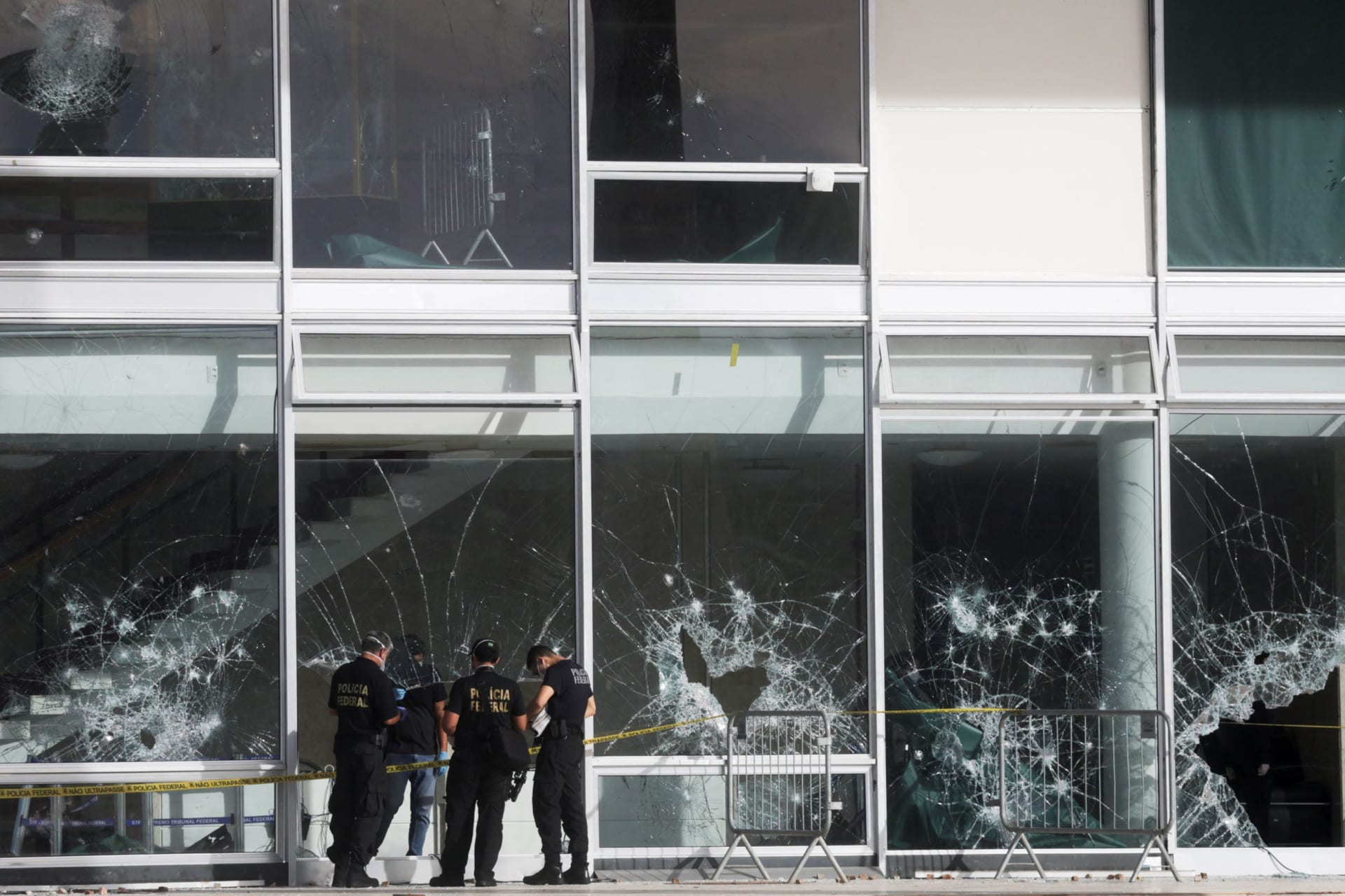 <p>A view shows the damage caused following Brazil’s anti-democratic riots, at the Supreme Court building in Brasilia, Brazil.</p>
