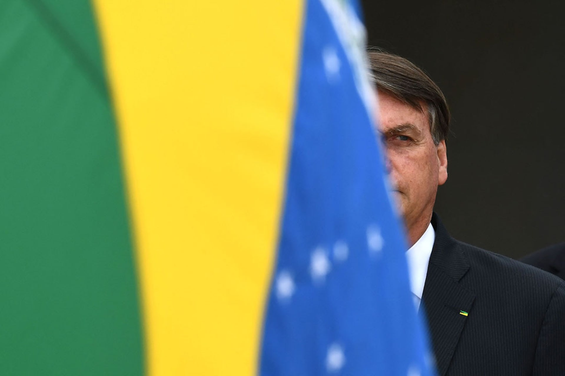 <p>President Jair Bolsonaro attends Brazil’s National Flag Day celebration.</p>
