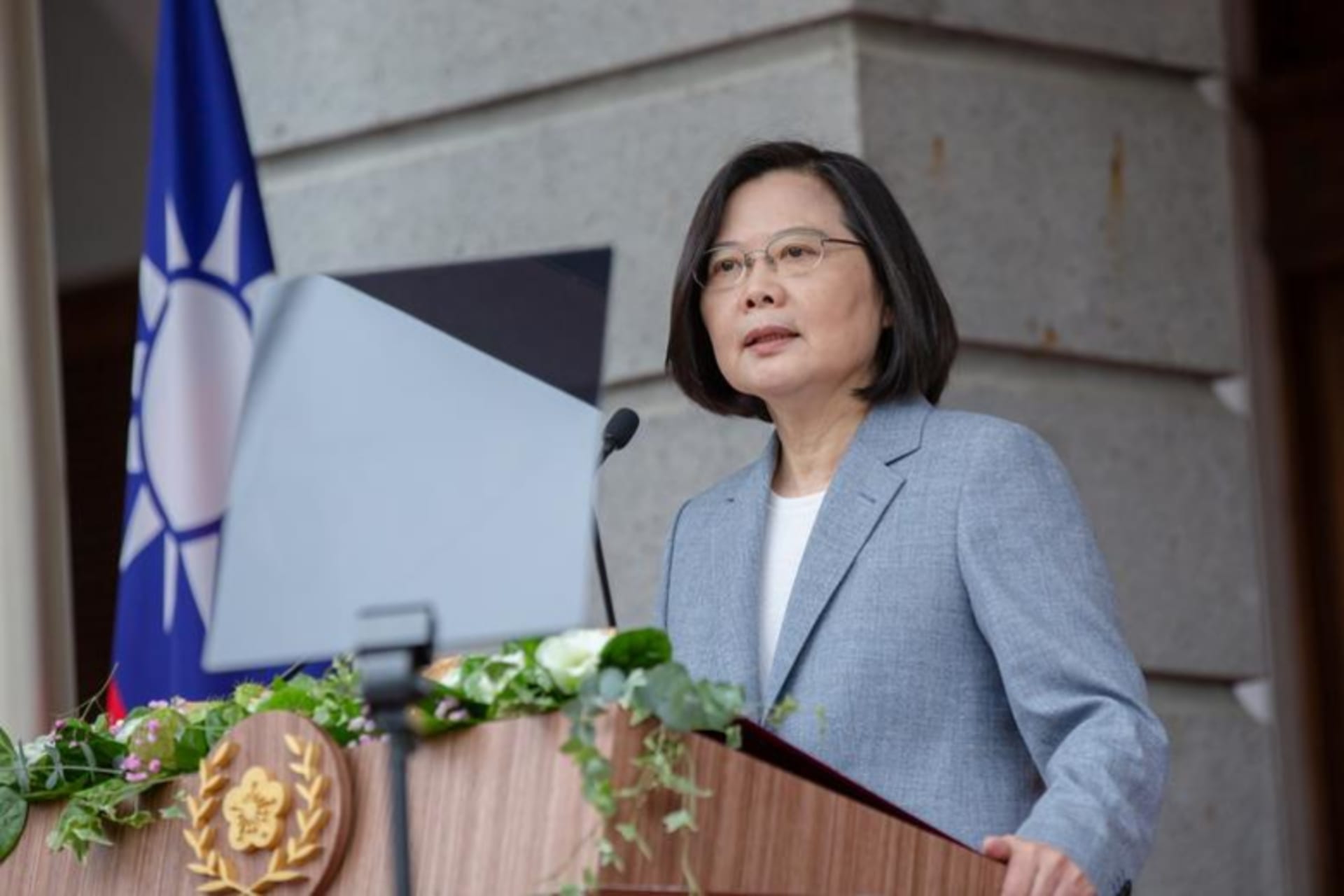 <p>Taiwanese President Tsai Ing-wen delivers her inaugural address in Taipei, Taiwan in May 2020.</p>
