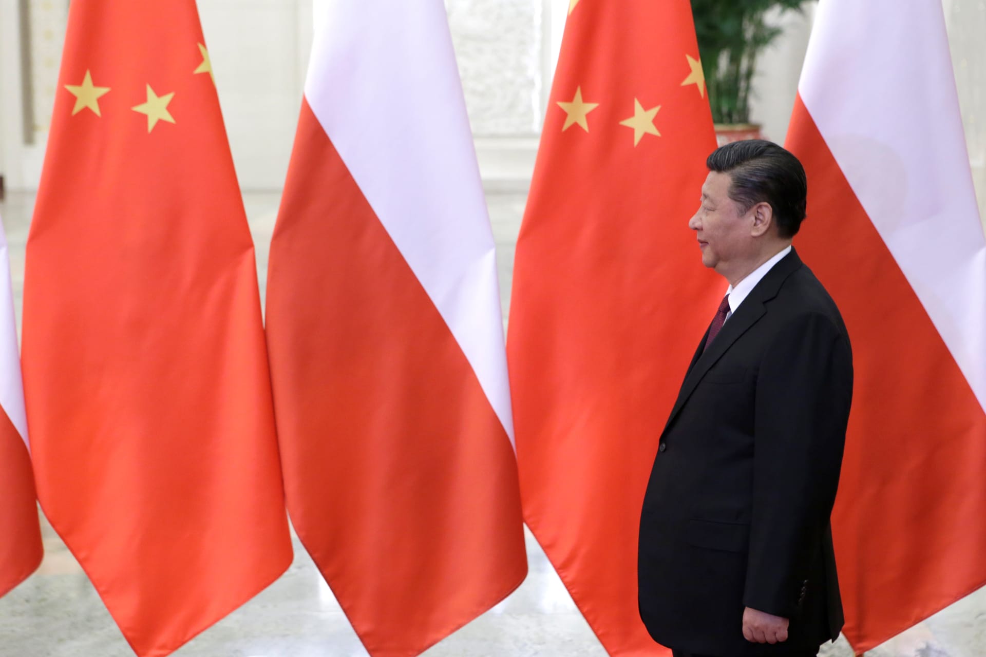 <p>China’s President Xi Jinping waits to meet Poland’s Prime Minister Beata Szydlo (not pictured) ahead of the upcoming Belt and Road Forum at the Great Hall of the People, in Beijing, China, on May 12, 2017.</p>
