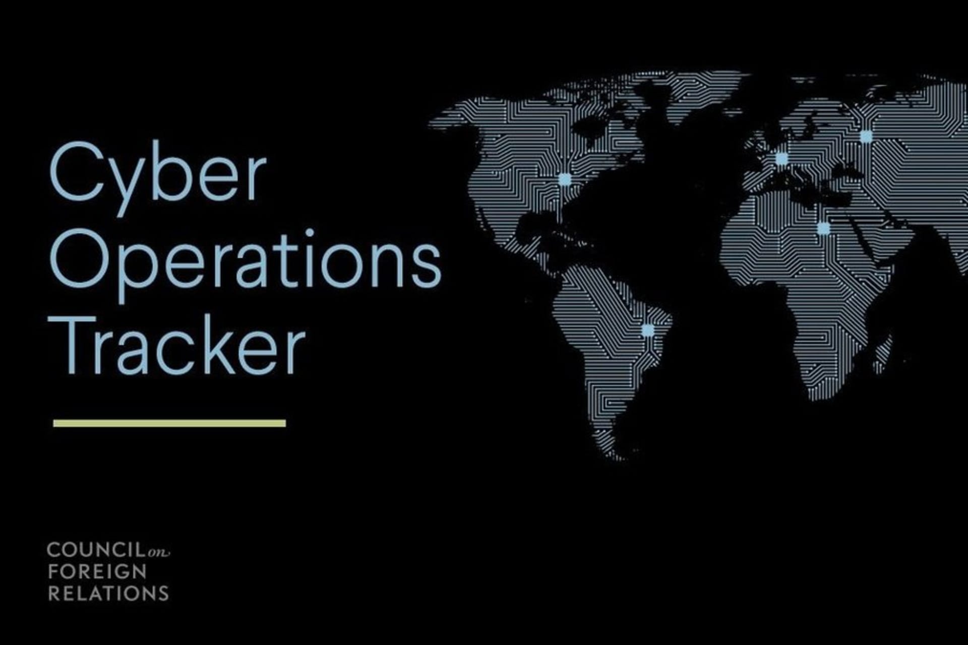 <p>Cyber Operations Tracker. </p>

