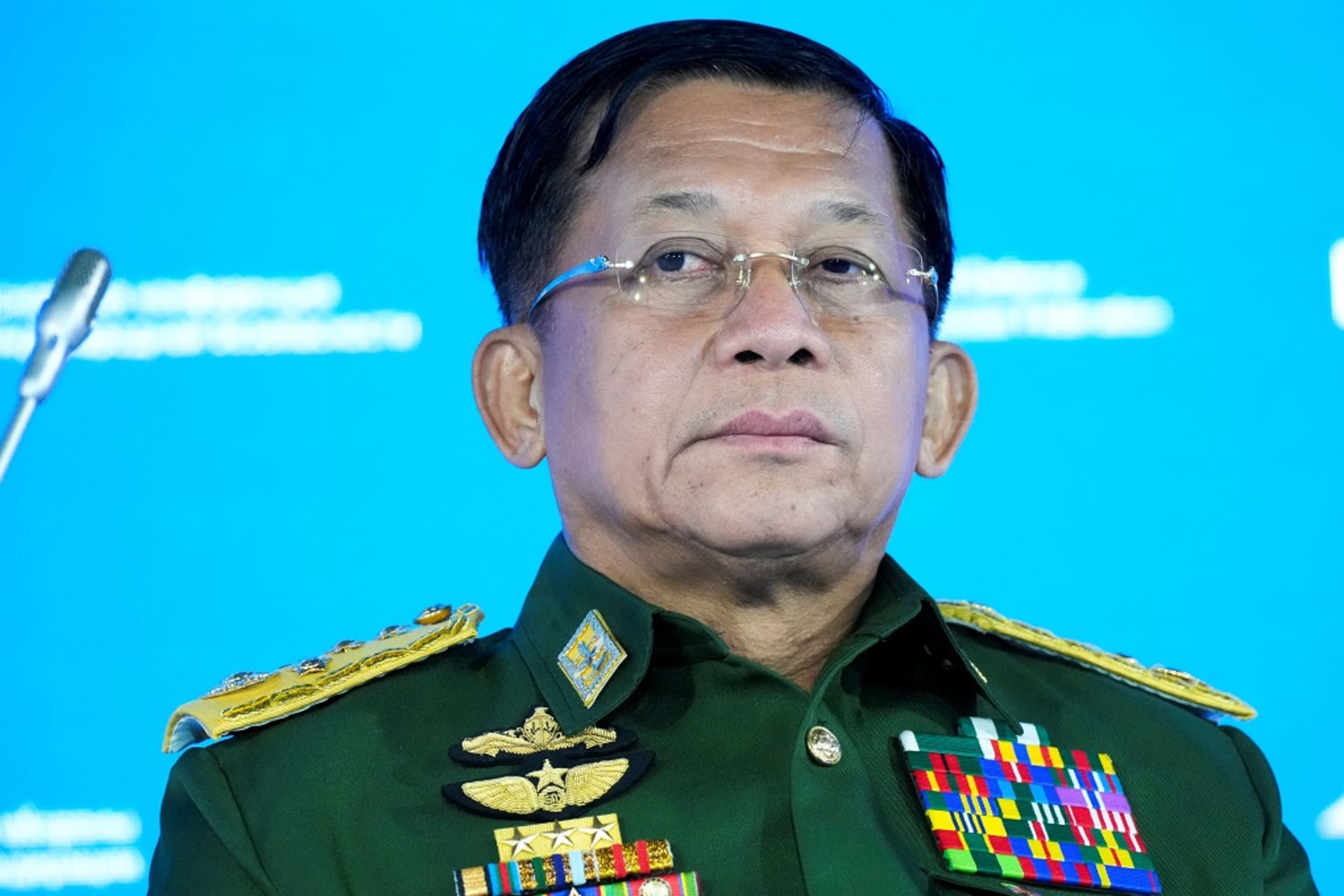 <p>Commander-in-Chief of Myanmar’s armed forces, Senior General Min Aung Hlaing, attends the IX Moscow conference on international security in Moscow, Russia, on June 23, 2021.</p>
