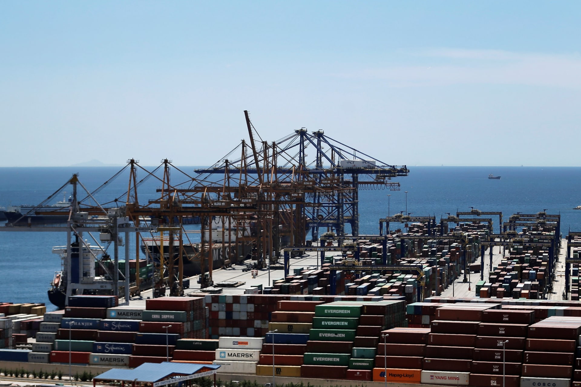 <p>View of the Piraeus Container Terminal, near Athens, Greece, on June 6, 2016.</p>
