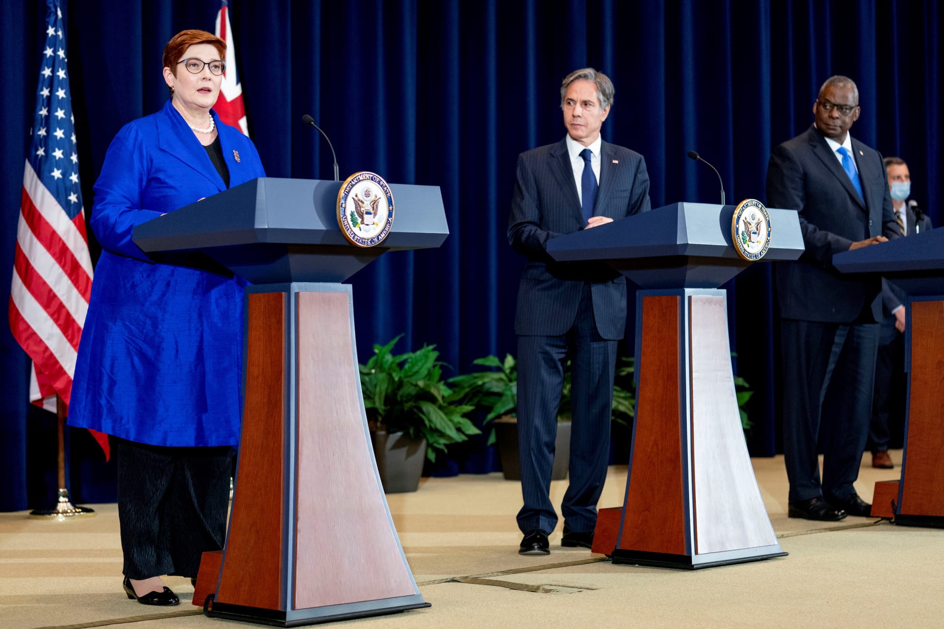 <p>U.S Secretary of State Blinken and U.S Defense Secretary Austin, host Australian counterparts at US State Department</p>
