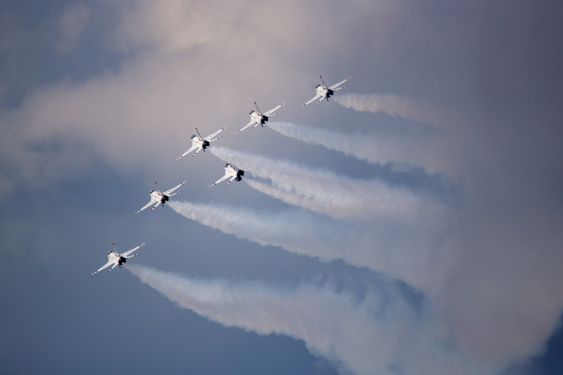 <p>The U.S. Air Force Thunderbirds perform on February 17, 2019. </p>
