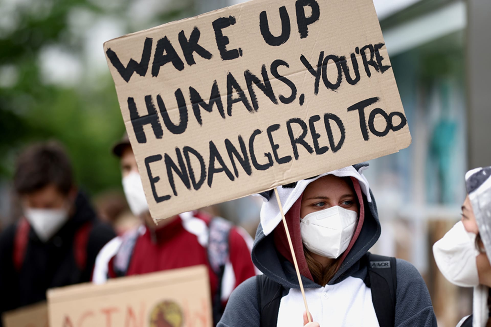 <p>People take part in a Fridays for Future protest in Vienna, Austria, May 14, 2021</p>
