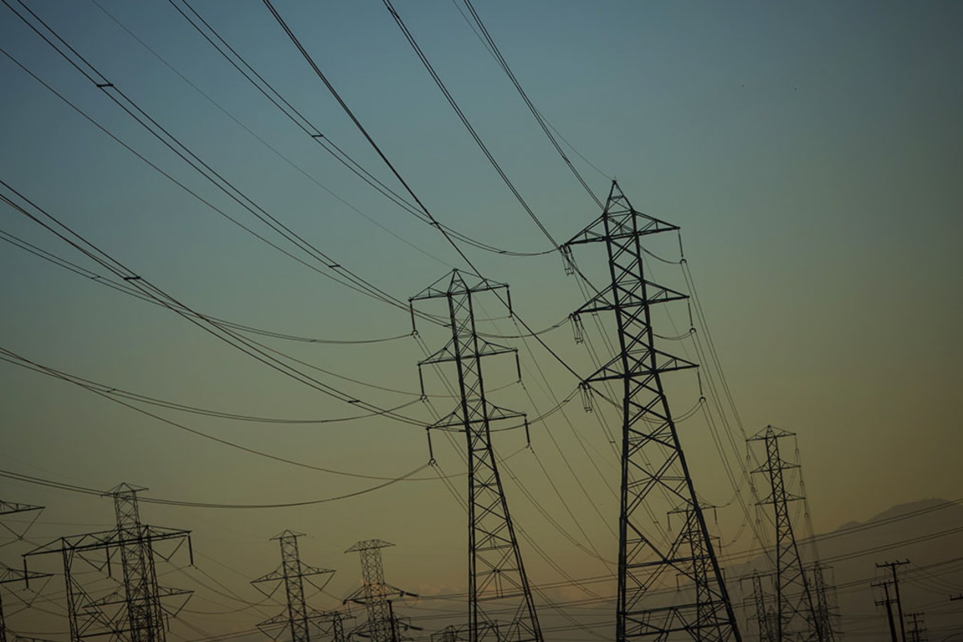 <p>Power lines are seen in Rancho Cucamonga, California.</p>

