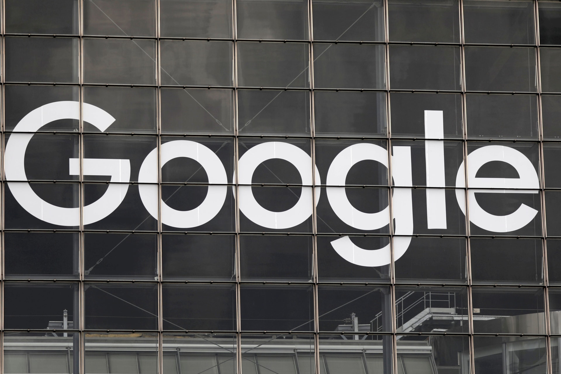 <p>The logo of Google is seen.</p>
