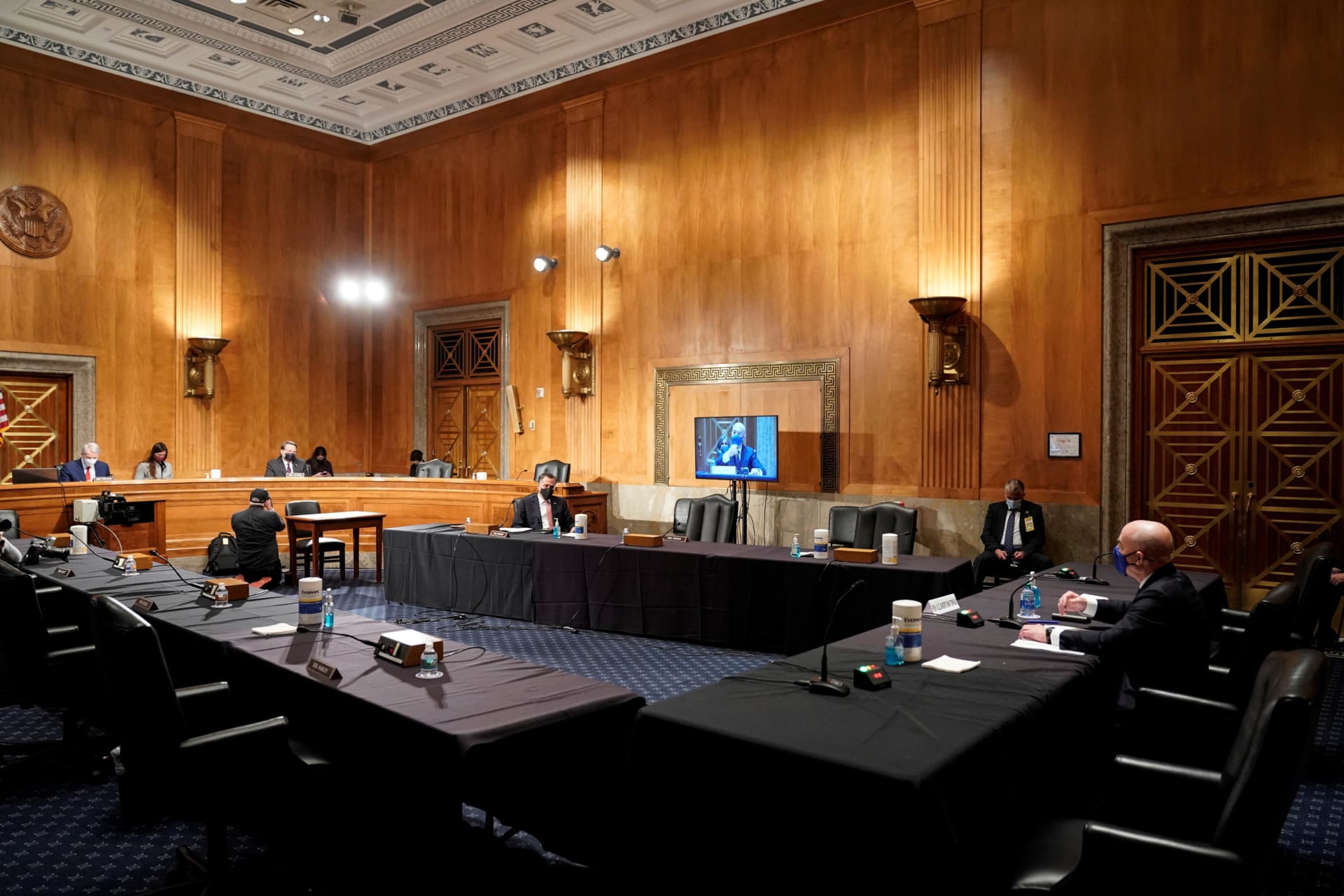 <p>Alejandro Mayorkas, nominee to be Secretary of Homeland Security, testifies during a Senate Homeland Security and Governmental Affairs confirmation hearing.</p>

