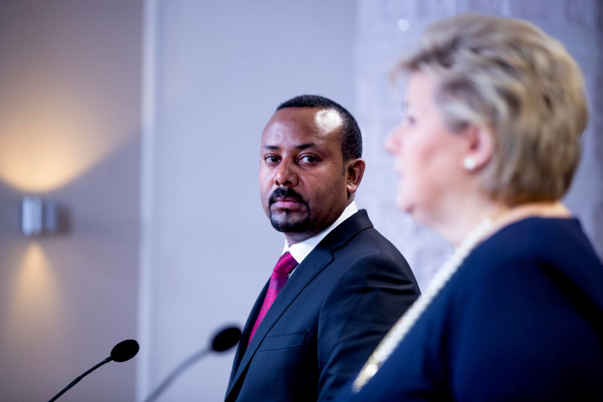 <p>Prime Minister of Ethiopia Abiy Ahmed Ali at news conference after receiving the Nobel Peace Prize in Oslo, Norway December 11, 2019.</p>
