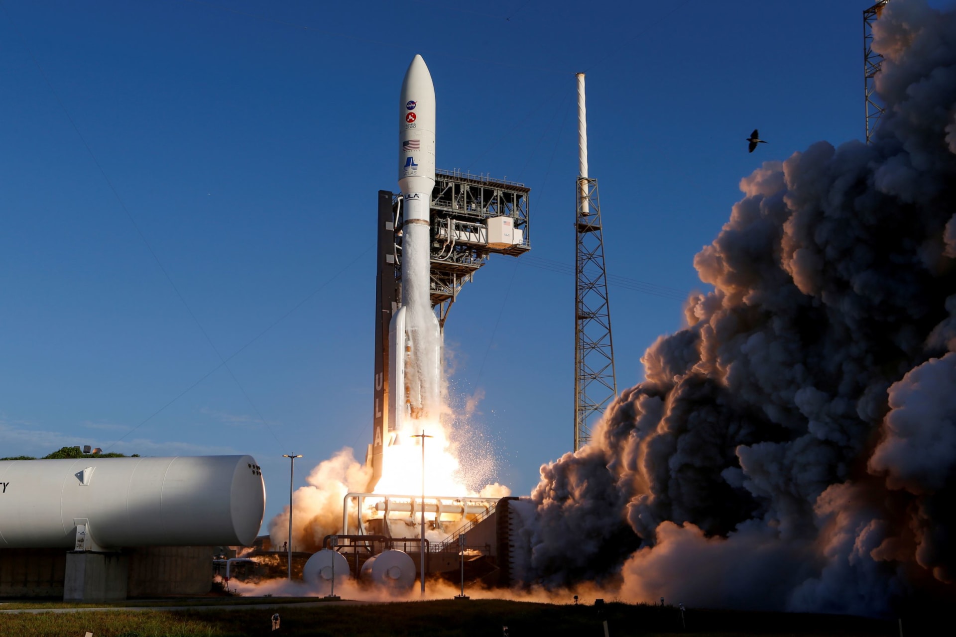 <p>A United Launch Alliance Atlas V rocket carrying NASA’s Mars 2020 Perseverance Rover vehicle lifts off from the Cape Canaveral Air Force Station in Cape Canaveral, Florida on July 30, 2020. </p>

