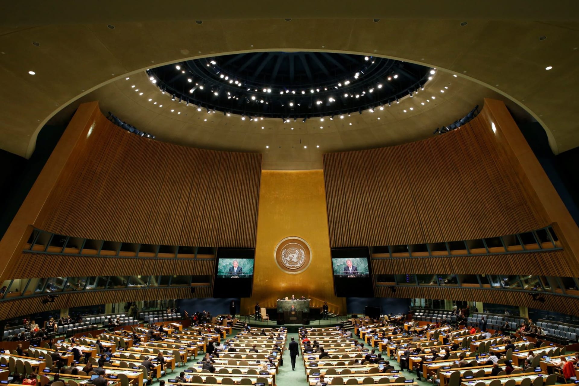 <p>The seventieth session of the United Nations General Assembly at the UN headquarters in New York on September 29, 2015. </p>
