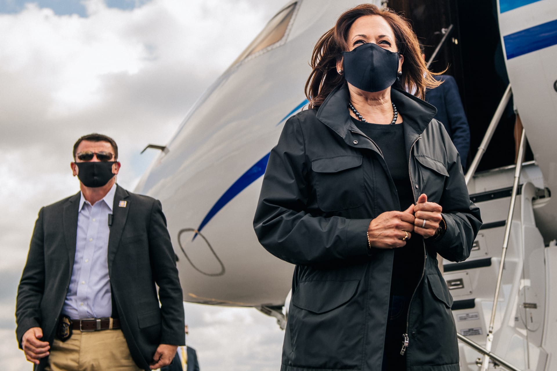 <p>U.S. Democratic vice presidential nominee Kamala Harris arrives for a news conference ahead of a campaign rally in Duluth, Georgia, U.S. November 1, 2020. Picture taken November 1, 2020. REUTERS/Brandon Bell</p>

