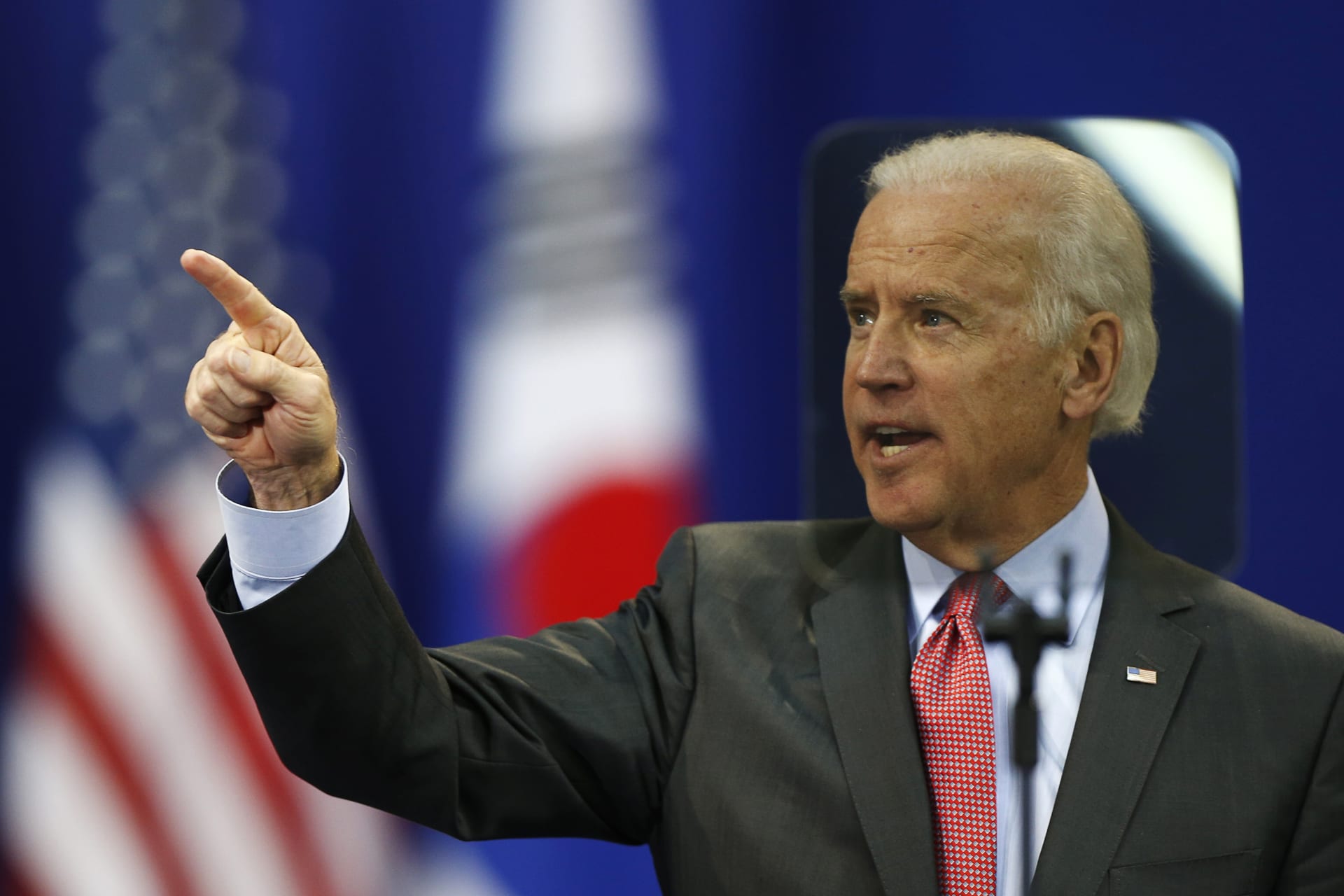 <p>Former U.S. Vice President Joe Biden delivers remarks at Yonsei University in Seoul, South Korea on December 6, 2013.</p>
