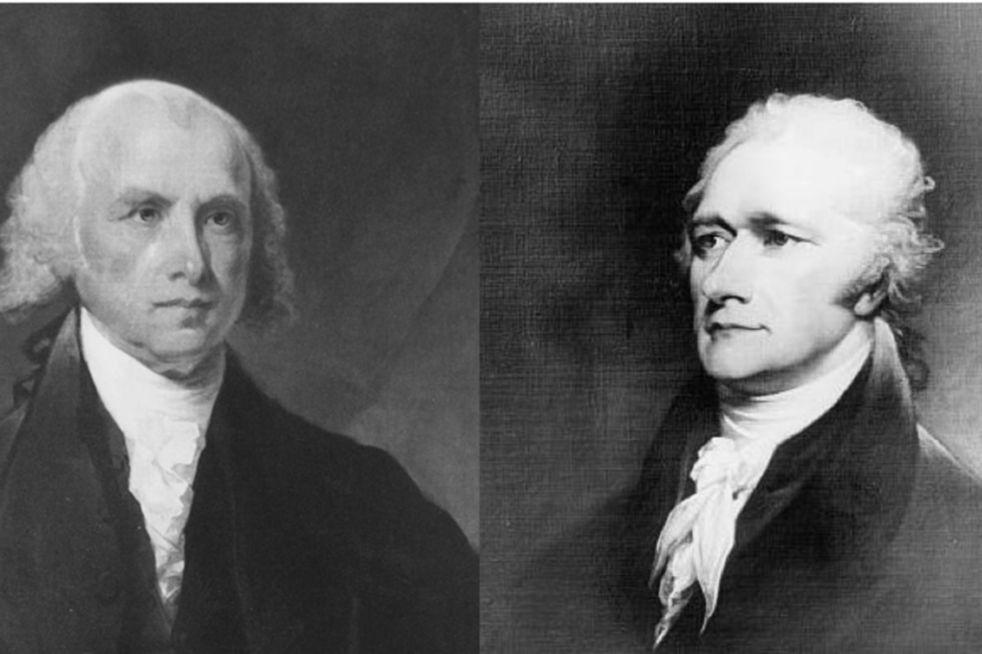 <p>James Madison and Alexander Hamilton. Library of Congress</p>
