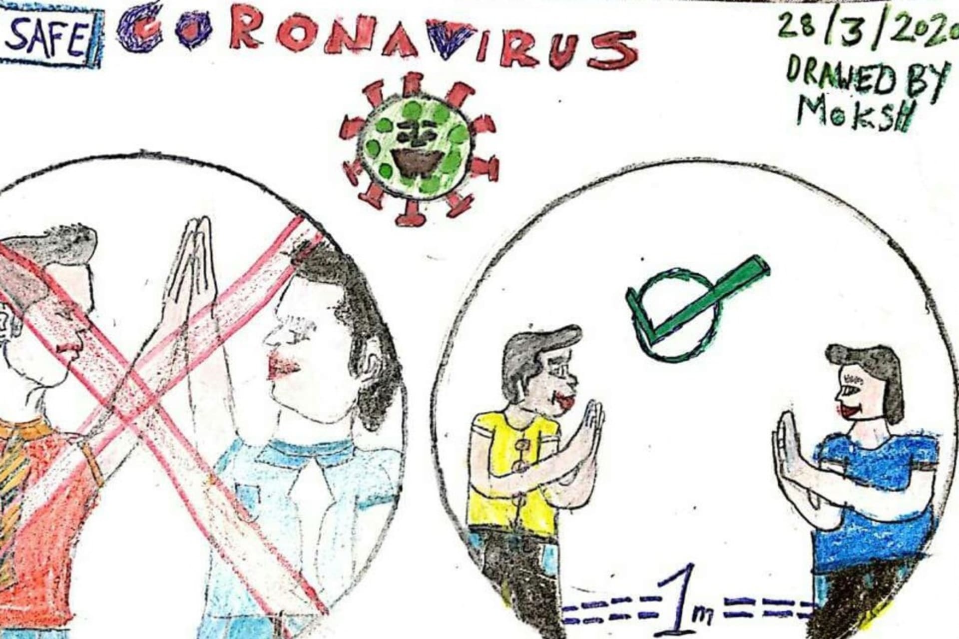 <p>A poster by a child in Mehsana, India for a SEWA-organized public health poster competition.</p>
