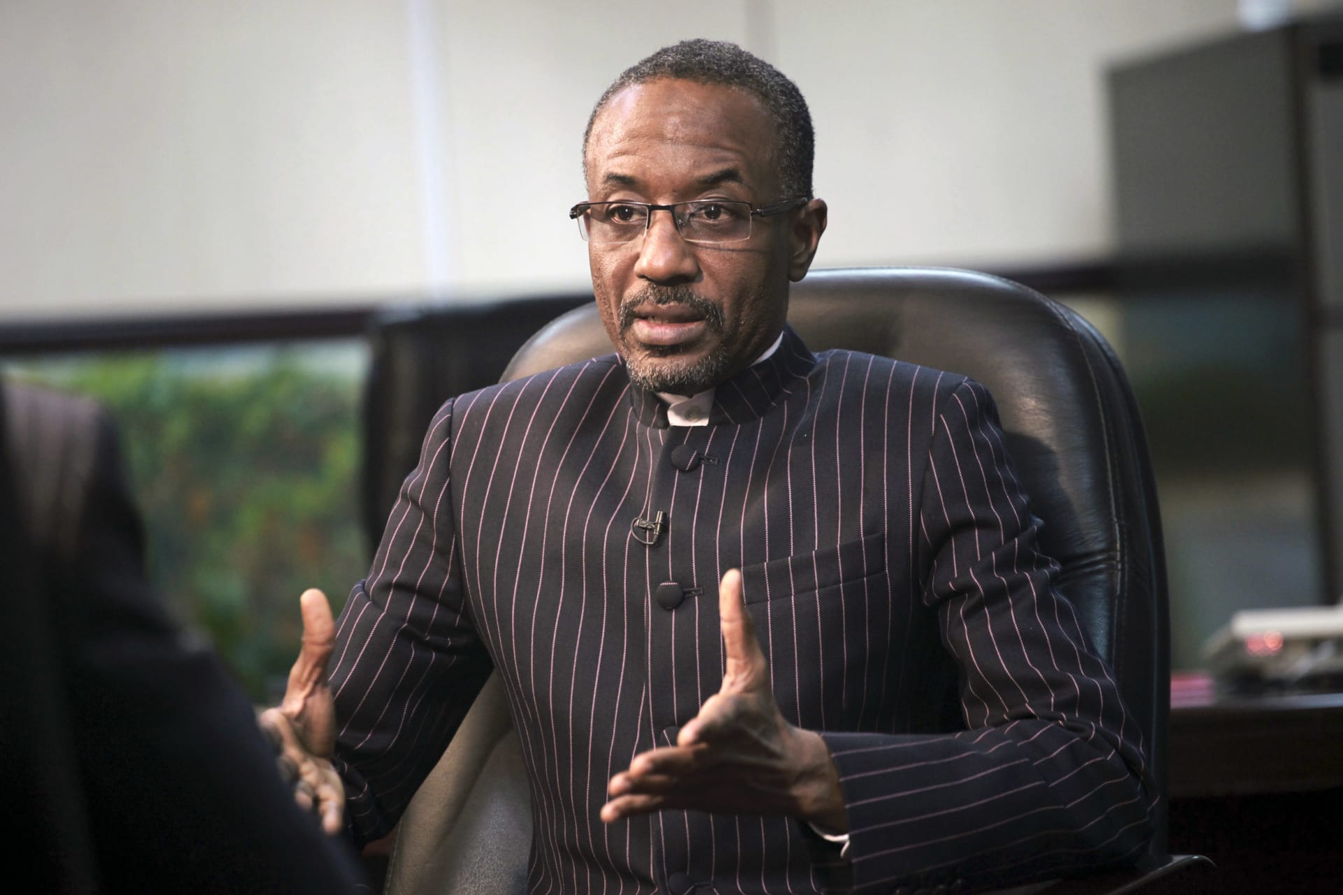 <p>Sanusi Lamido Sanusi, Nigeria’s central bank governor at the time, speaks during an interview with Reuters in his office in Lagos, on March 7, 2011. </p>
