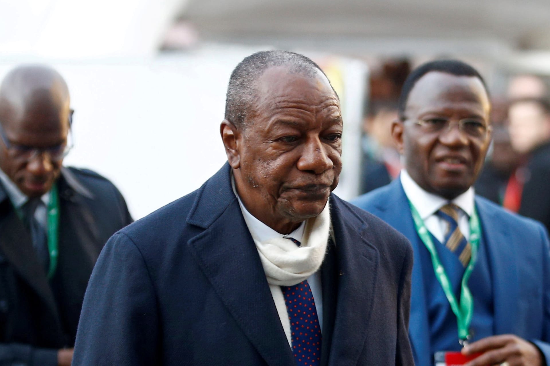 <p> Guinea’s President Alpha Conde arrives at the UK-Africa Investment Summit in London, Britain January 20, 2020.</p>
