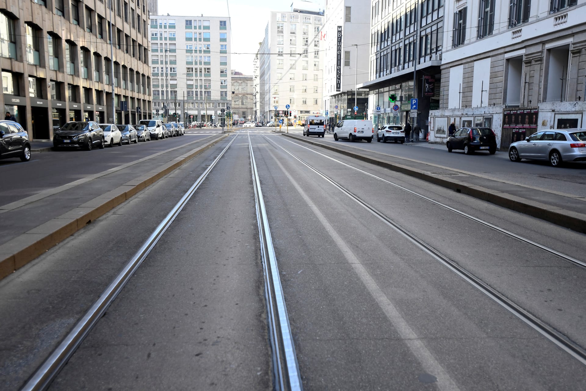 <p>An empty street is seen after a coronavirus outbreak, in Milan, Italy February 24, 2020.</p>
