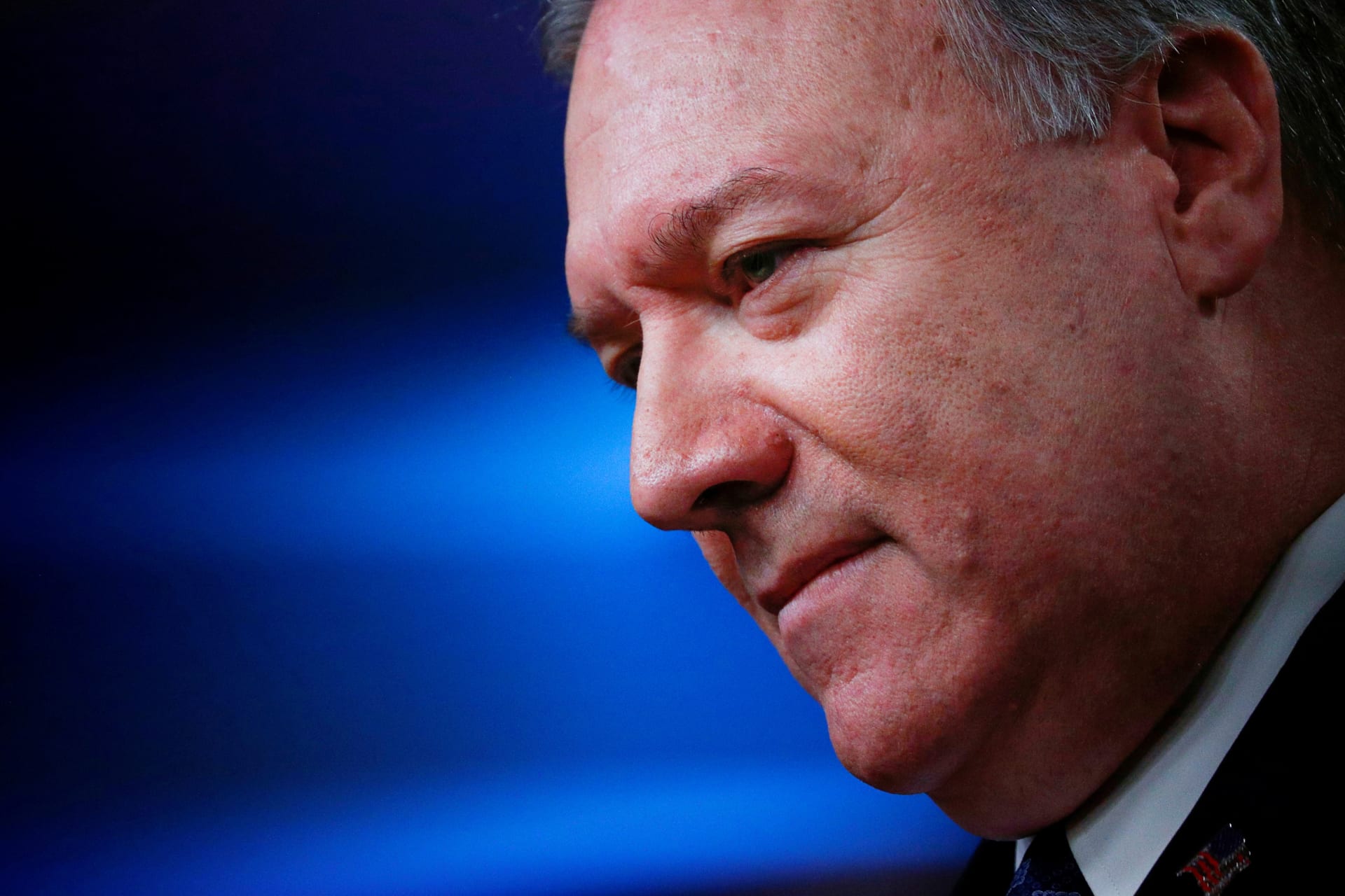 <p>U.S. Secretary of State Mike Pompeo delivers remarks during a news conference in the Press Briefing Room at the State Department in Washington, U.S., January 7, 2020.</p>
