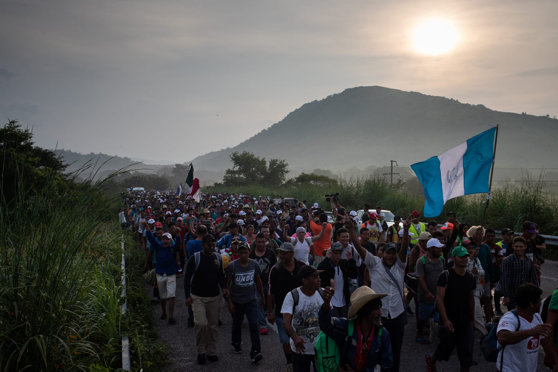 <p>Thousands of migrants from Central America travel through Mexico on their way to the United States, on October 27, 2018. </p>
