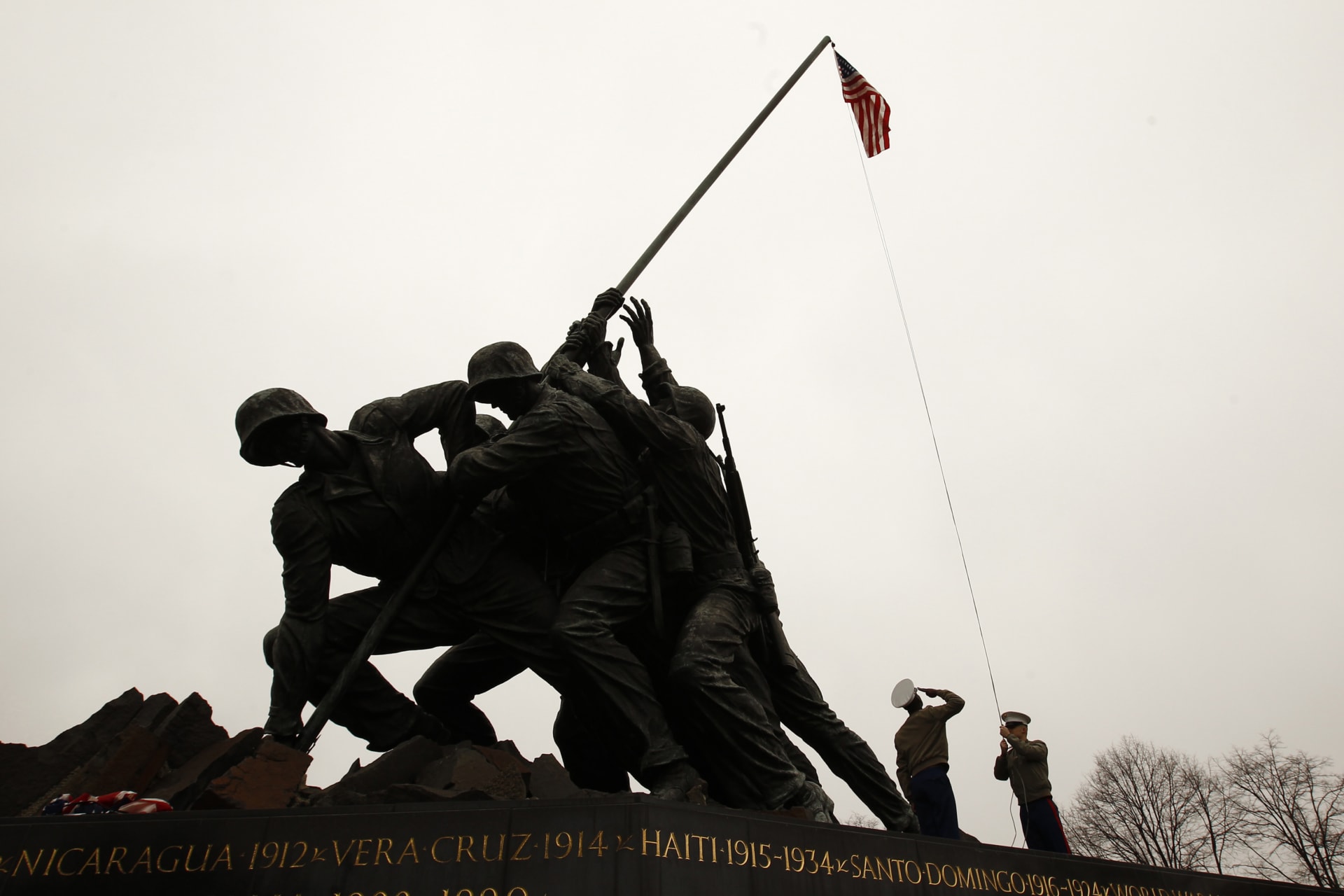 <p>The Iwo Jima Memorial during a ceremony in 2012. Kevin Lamarque/REUTERS</p>

