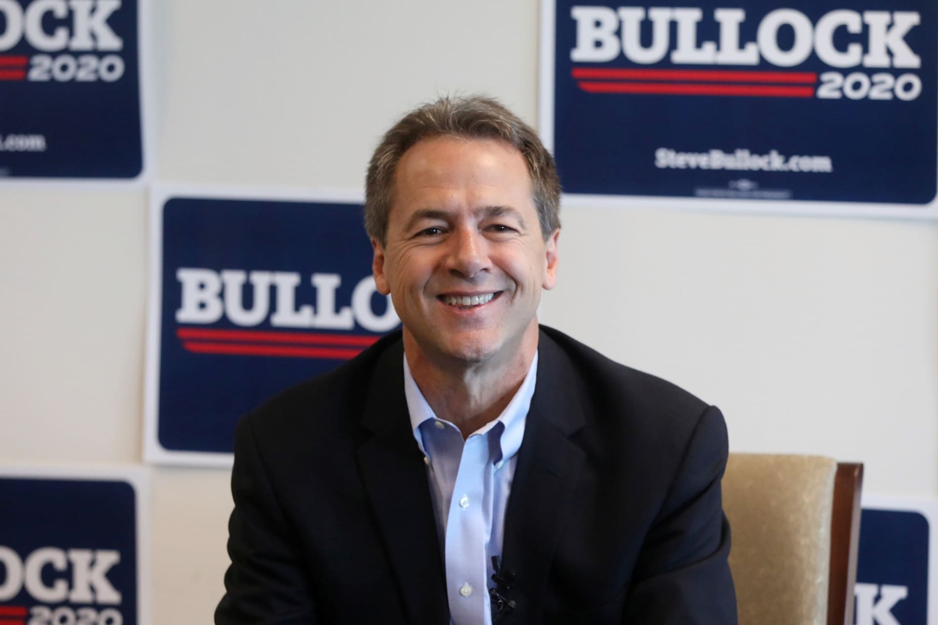 <p>Steve Bullock speaks to the media during the launch of his 2020 presidential campaign in Helena, Montana. Jim Urquhart/REUTERS</p>
