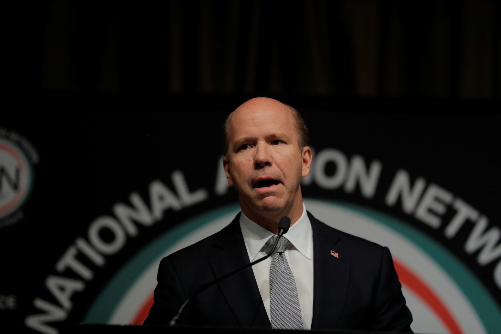 <p>John Delaney speaks at a national convention in New York. Lucas Jackson/REUTERS</p>
