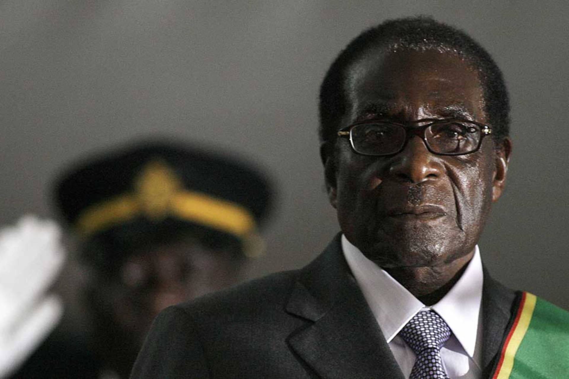 <p>Zimbabwean President Robert Mugabe is sworn in for a sixth term in office in Harare after being declared the winner of a one-man election, on June 29, 2008.</p>
