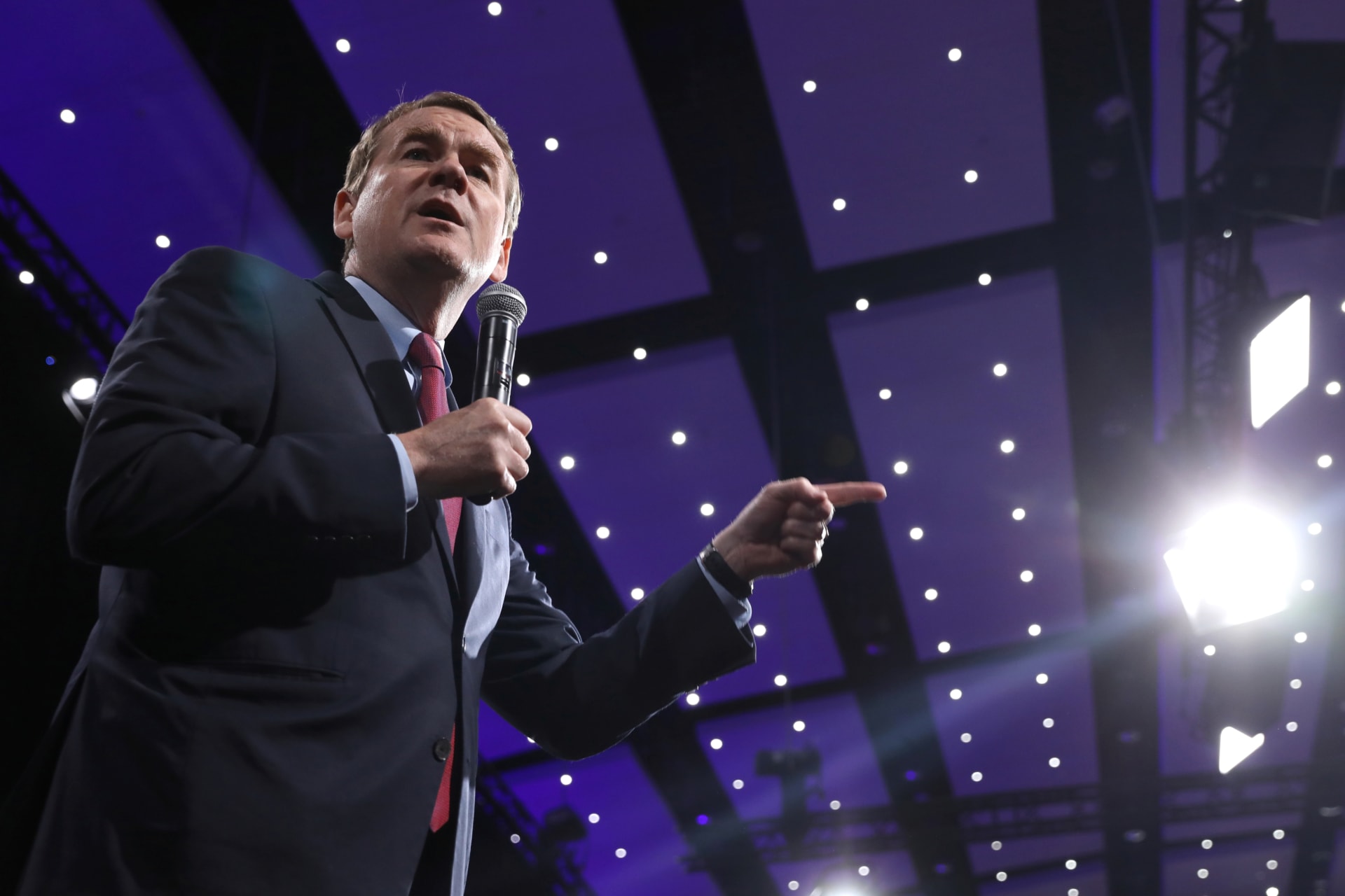 <p>Michael Bennet speaks during a forum in Des Moines, Iowa. Scott Morgan/REUTERS</p>
