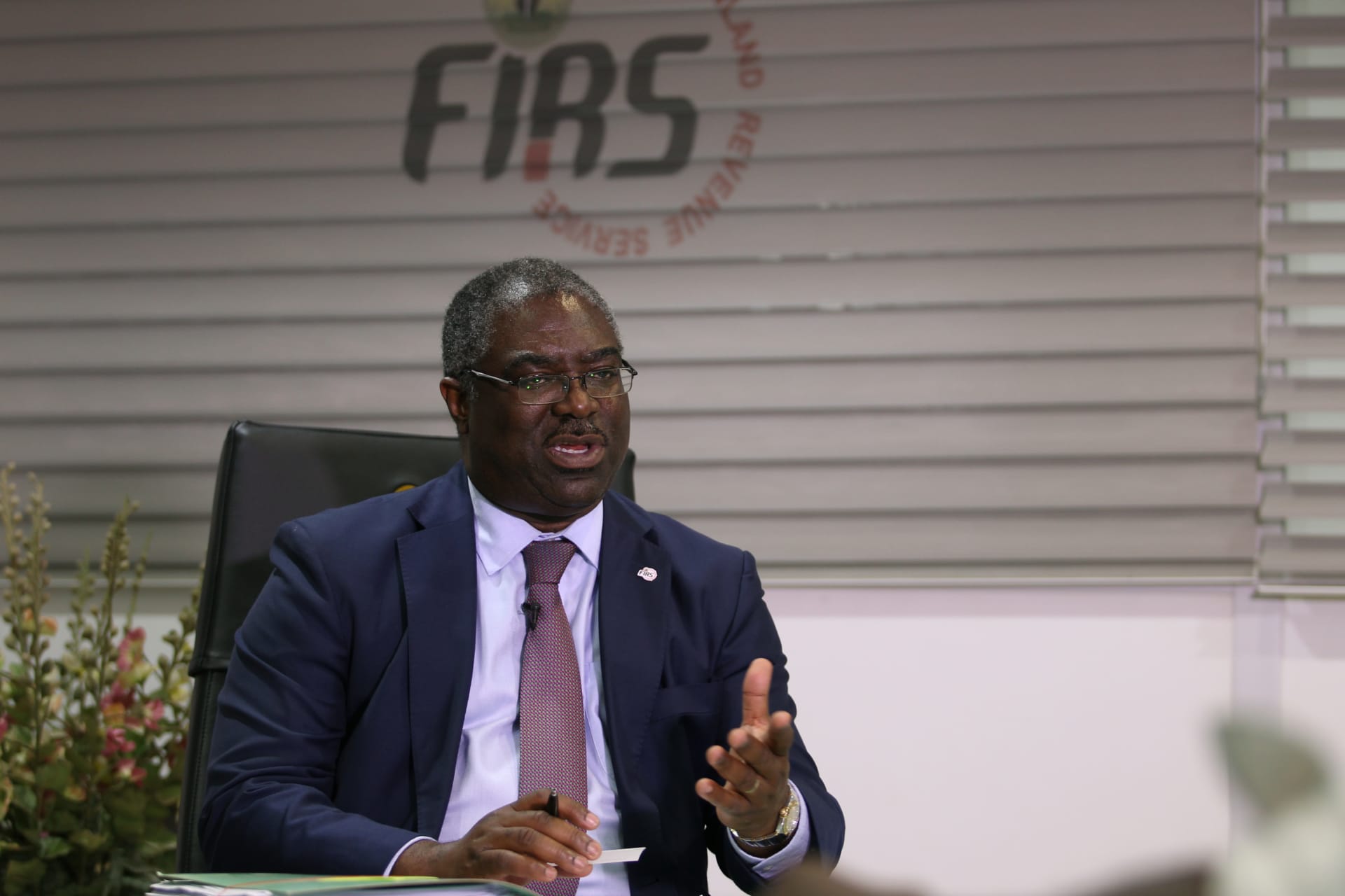 <p>Executive Chairman of Nigeria’s Federal Inland Revenue Service (FIRS), Mr Tunde Fowler speaks during an exclusive interview with Reuters in Abuja, Nigeria, on September 21, 2016.</p>
