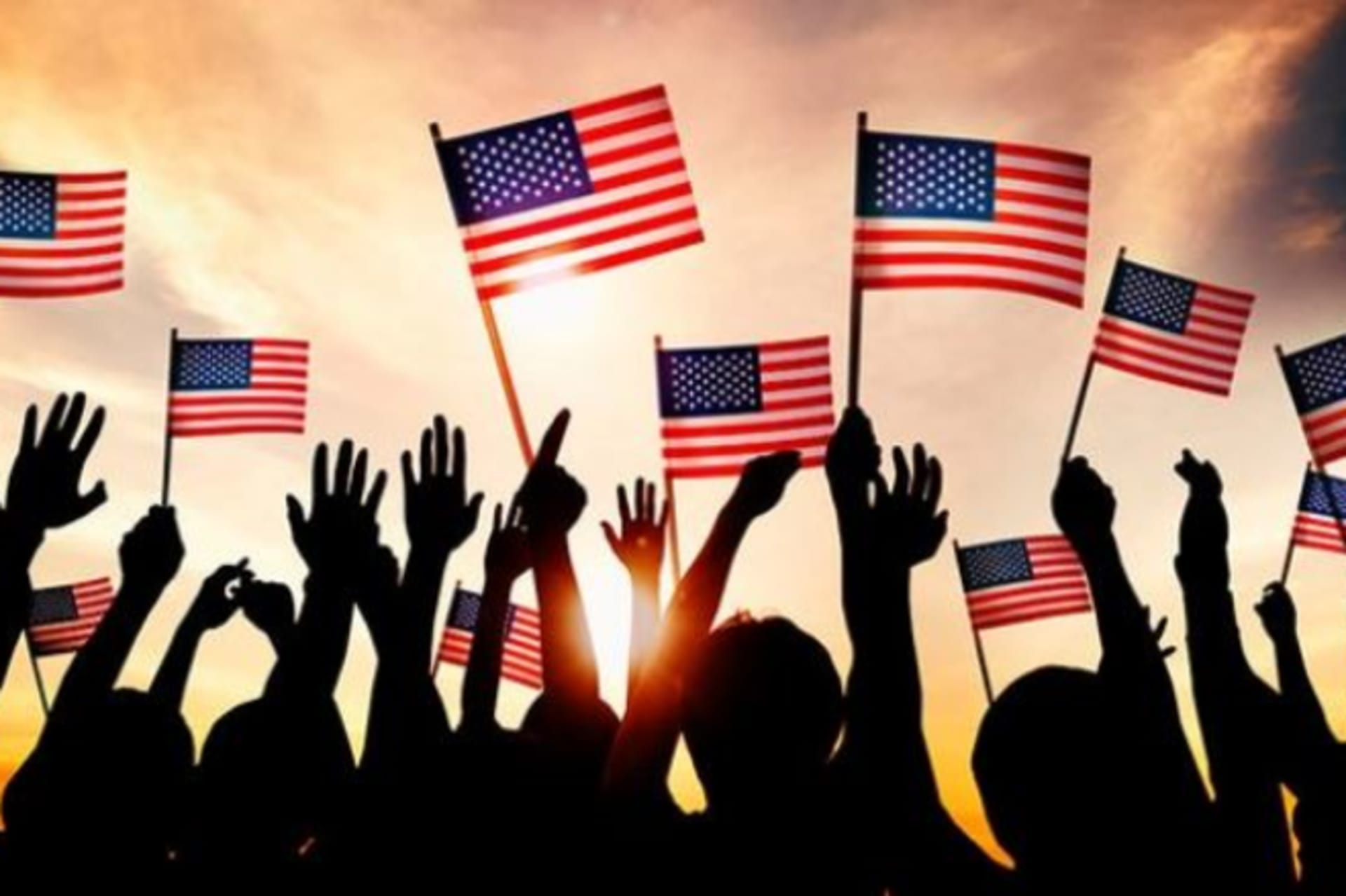American flags
