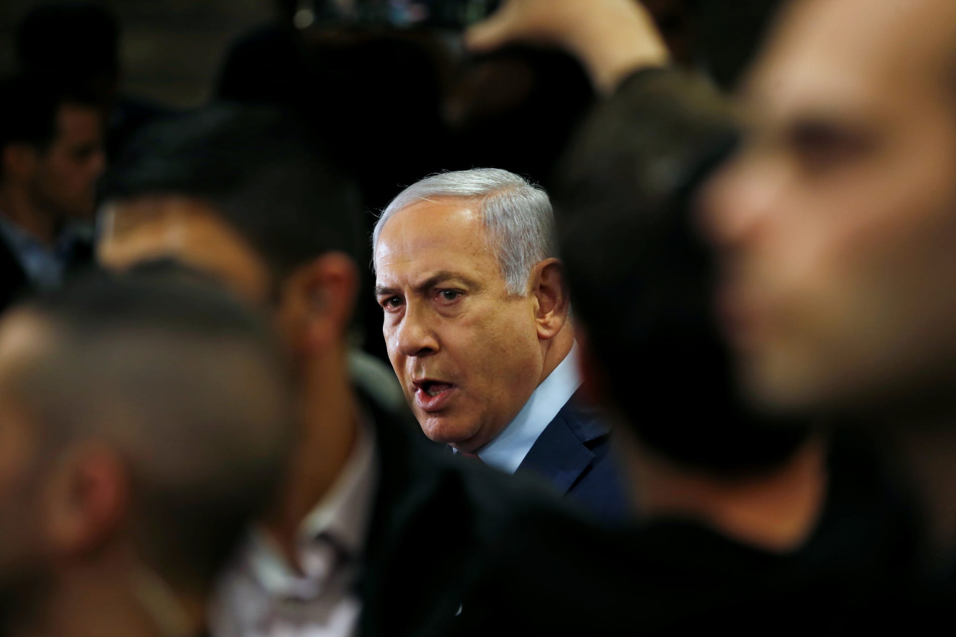 <p>Israeli Prime Minister Benjamin Netanyahu speaks to the media at the Knesset in Jerusalem.</p>
