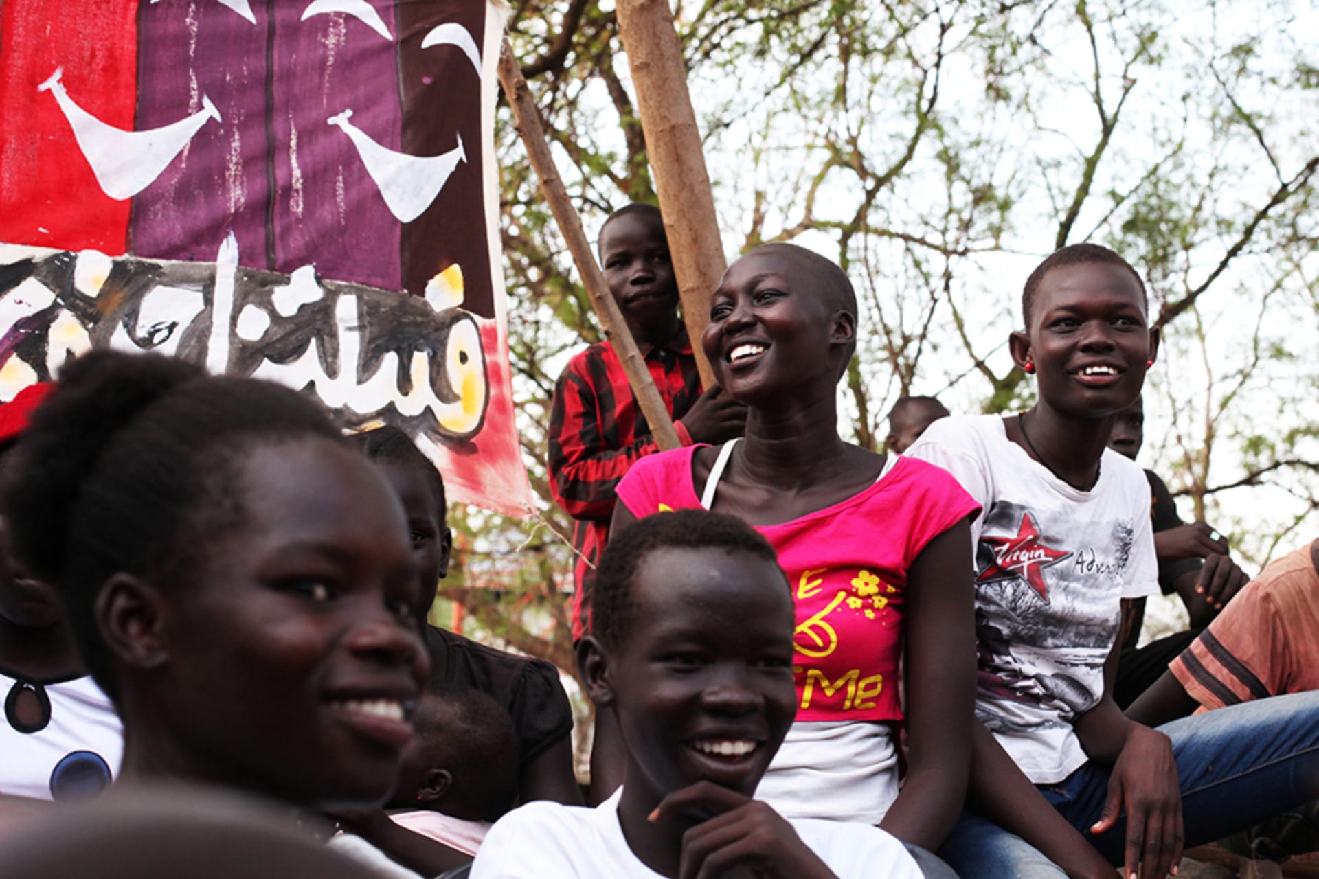 <p>Young South Sudanese attend an open mic event in the capital, Juba.</p>

