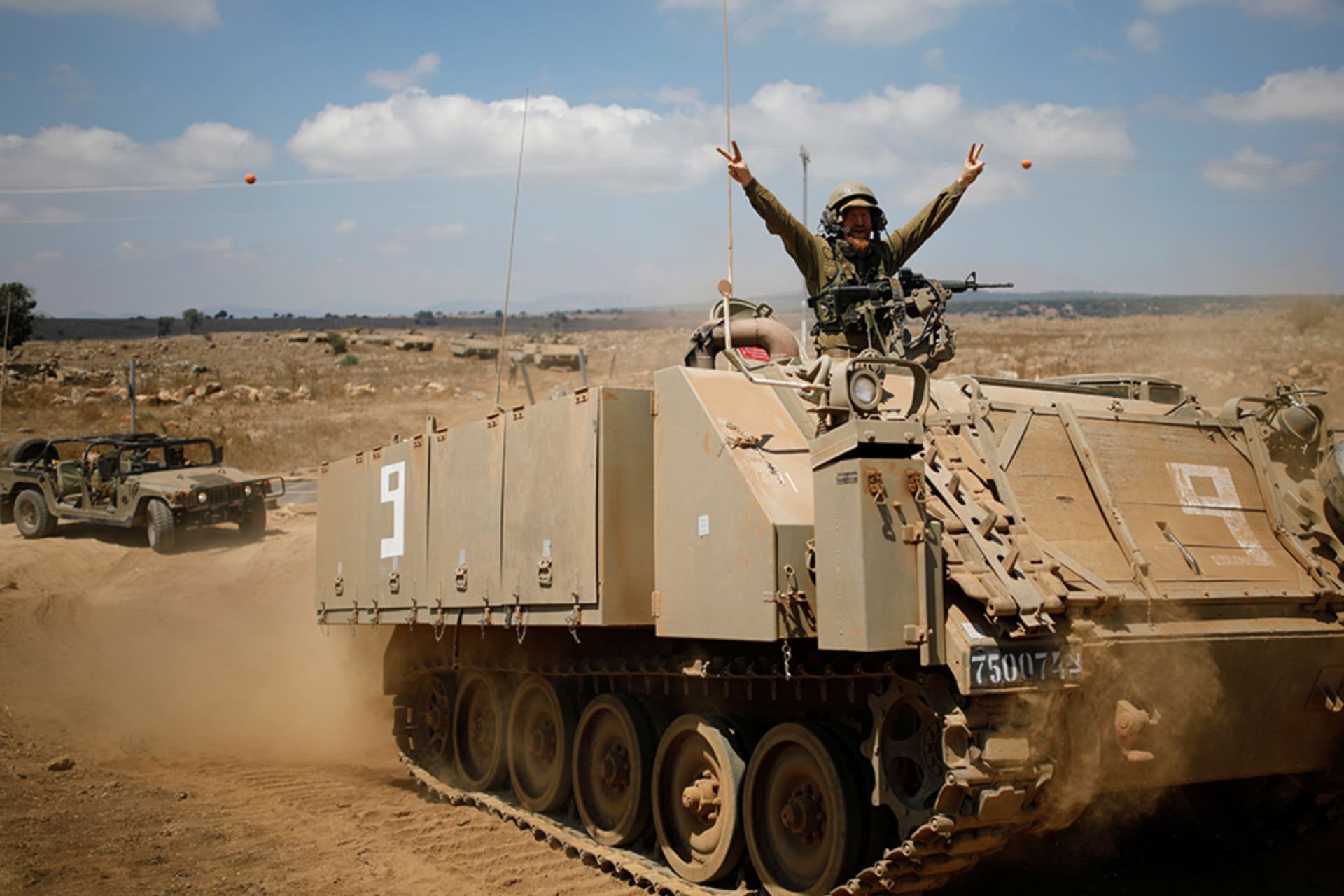 <p>Israeli troops train in the Golan Heights.</p>
