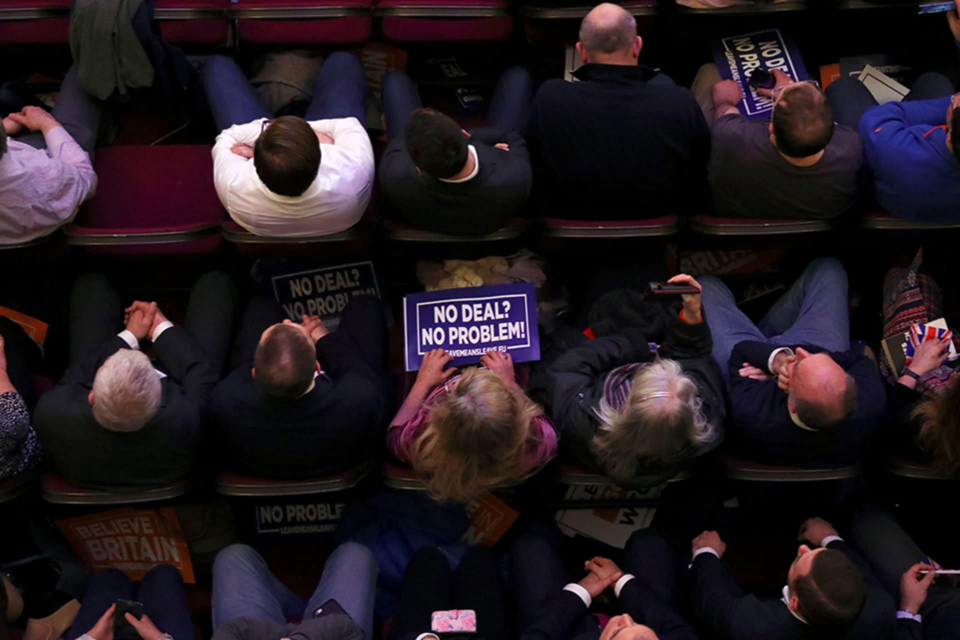 <p>Supporters of Brexit at a “Leave Means Leave” rally in London.</p>