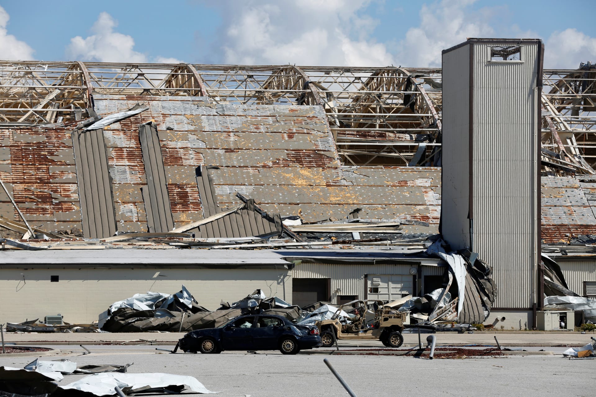 <p>Damage caused by Hurricane Michael is seen on Tyndall Air Force Base, Florida, U.S., October 16, 2018. </p>
