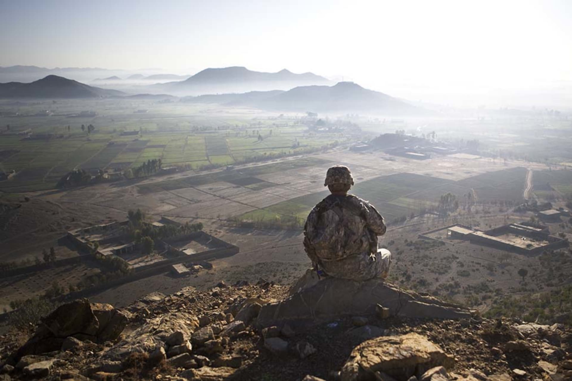 <p>A U.S. soldier keeps watch in Khost Province.</p>
