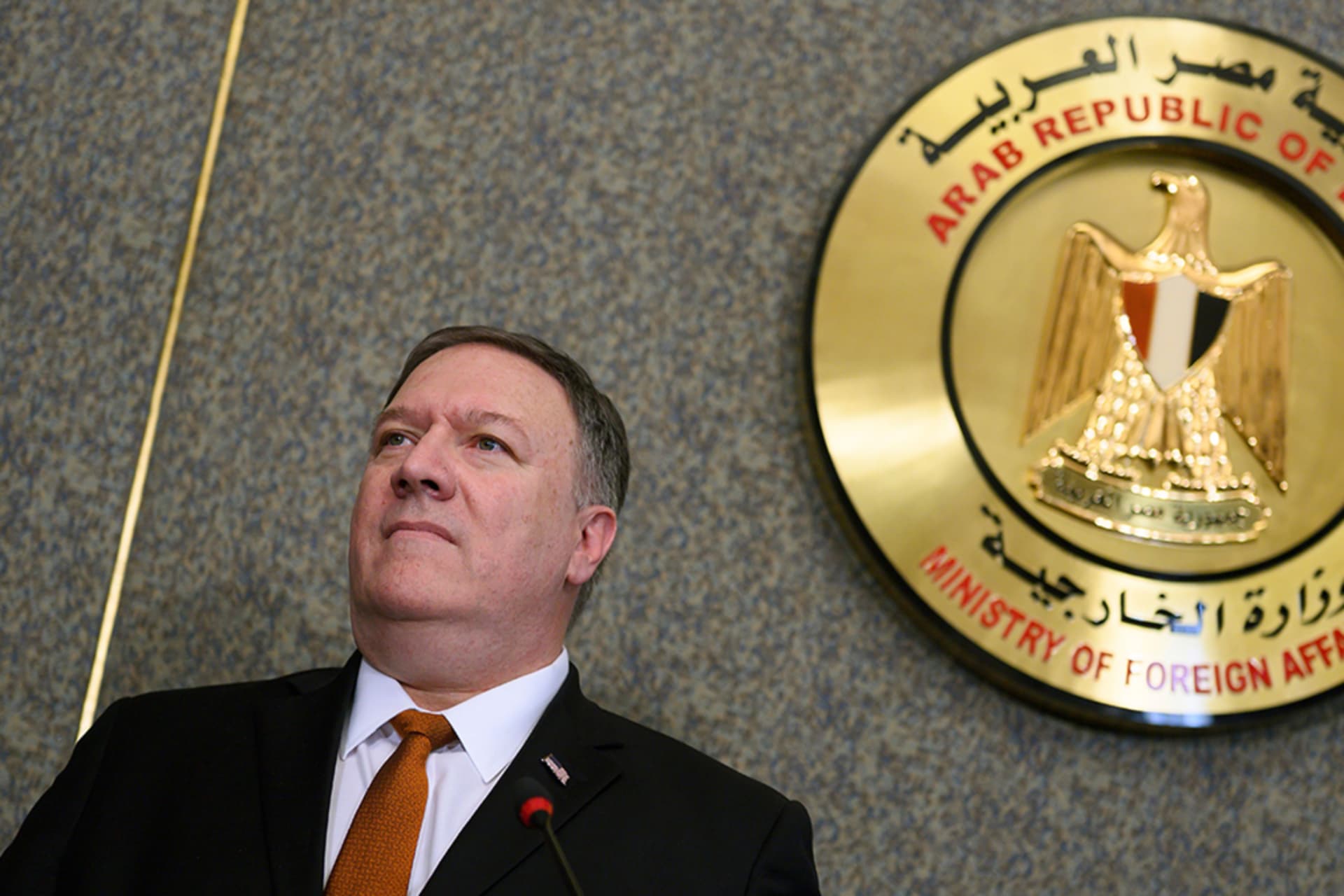<p>U.S. Secretary of State Mike Pompeo holds a joint press conference with his Egyptian counterpart in Cairo.</p>
