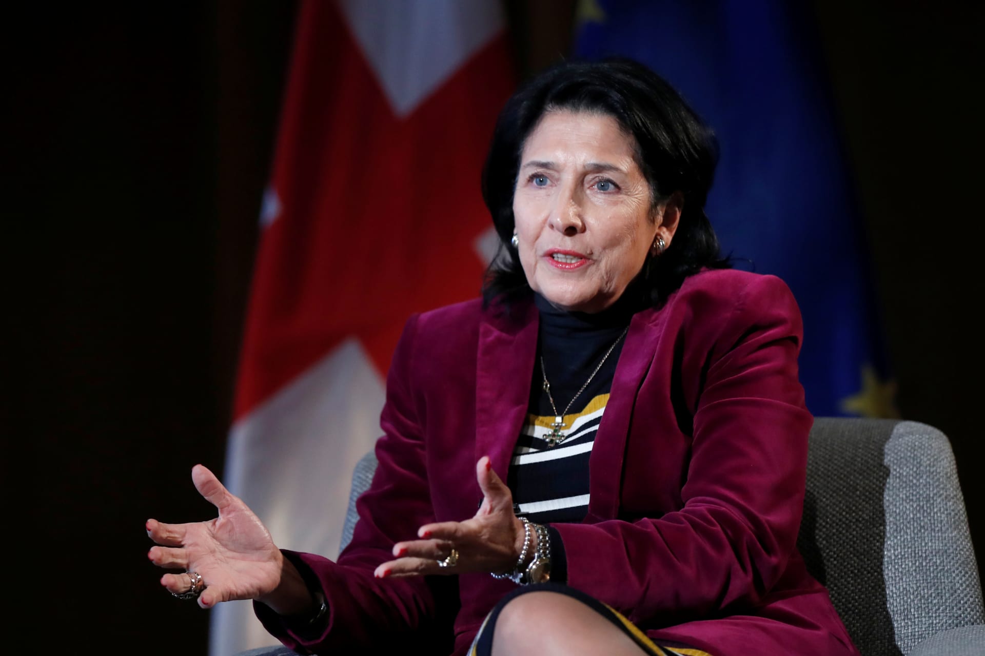 <p>Georgia’s president-elect Salome Zurabishvili during an interview in Tbilisi, Georgia. December 1, 2018.</p>
