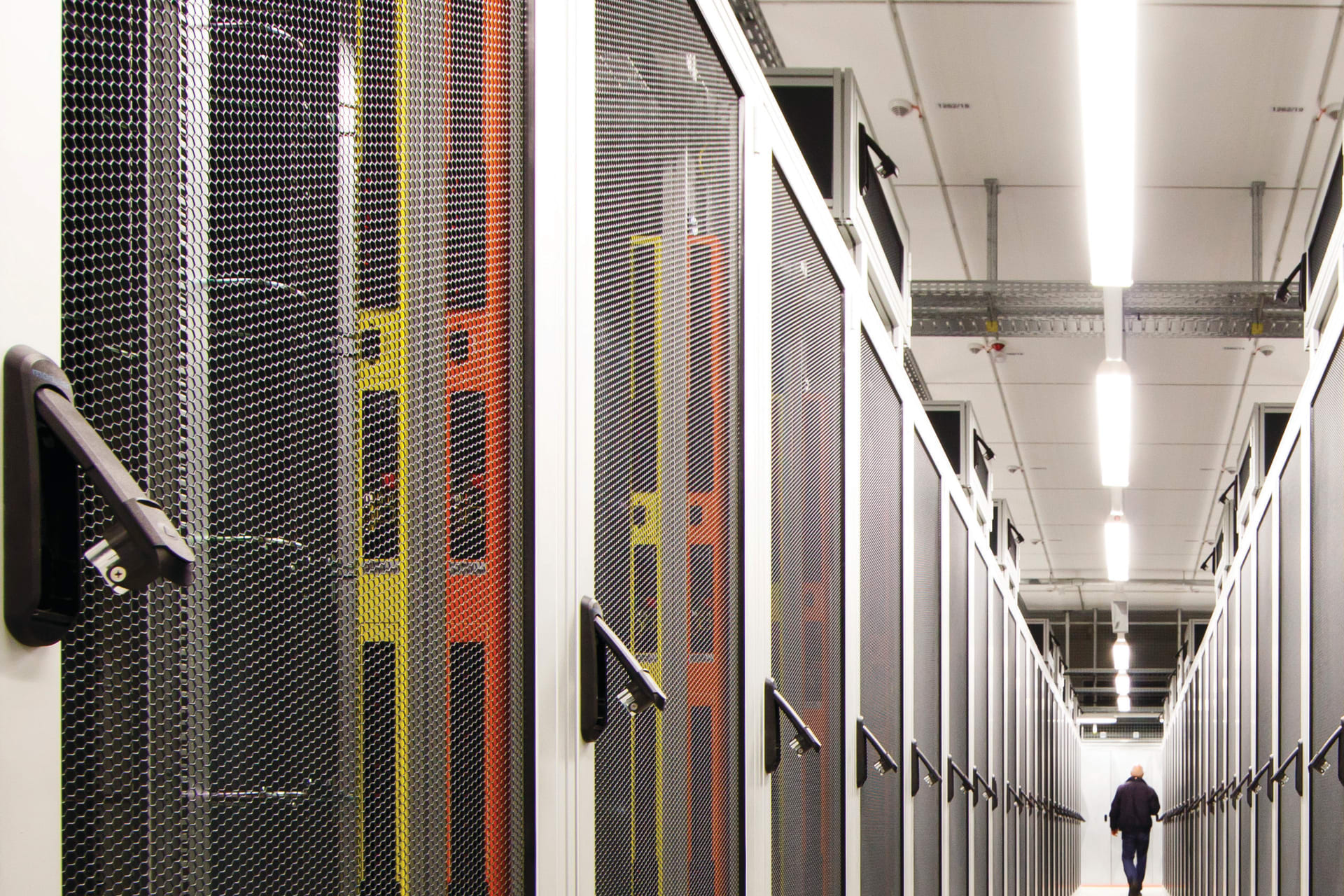 <p>Empty cabinets in the new data center of T-Systems, a subsidiary of Deutsche Telekom AG in 2014.</p>
