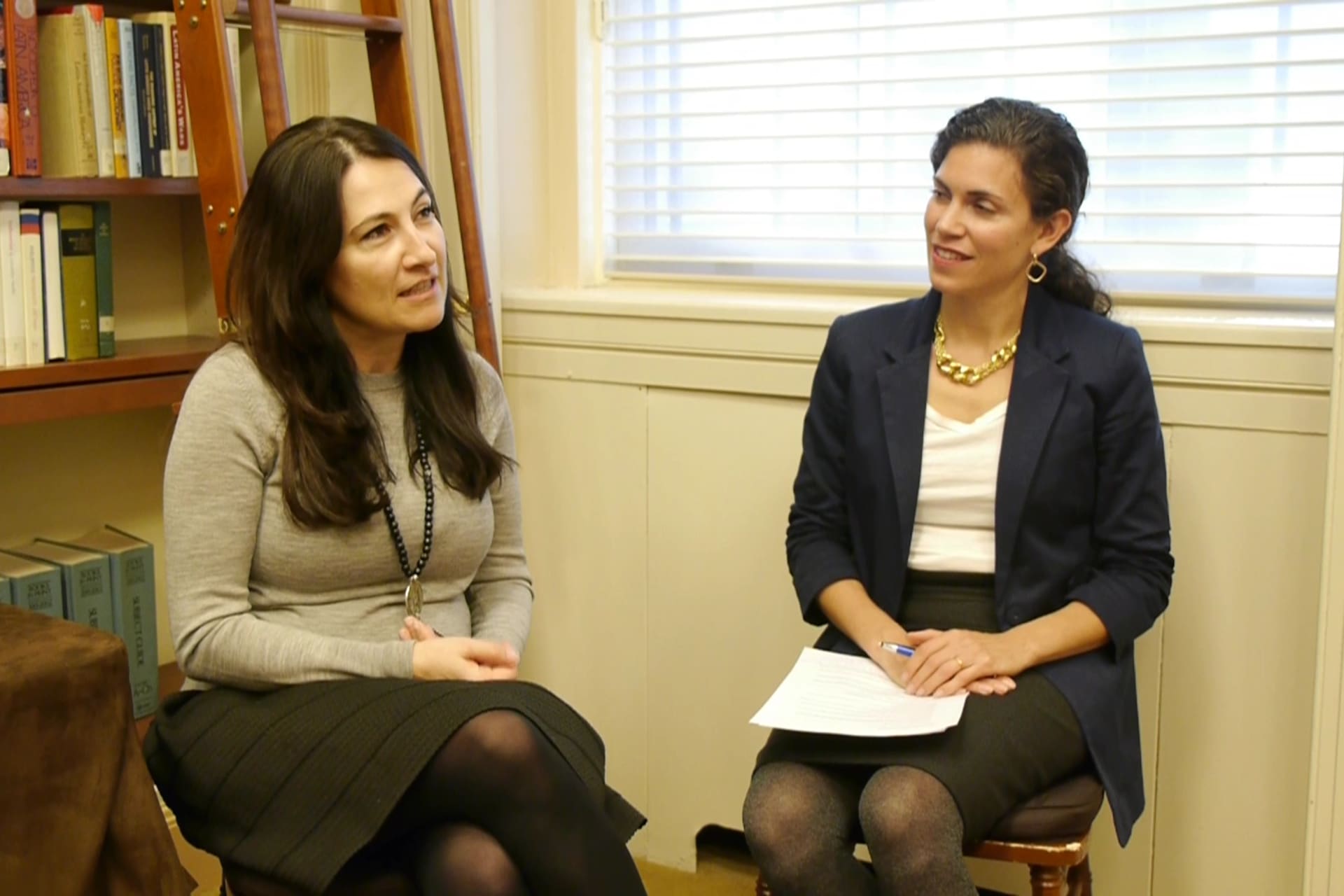 <p>Mariam Jalabi, co-founder of the Syrian Women’s Political Movement and the Syrian National Council’s representative to the United Nations, speaks with CFR’s Jamille Bigio.</p>
