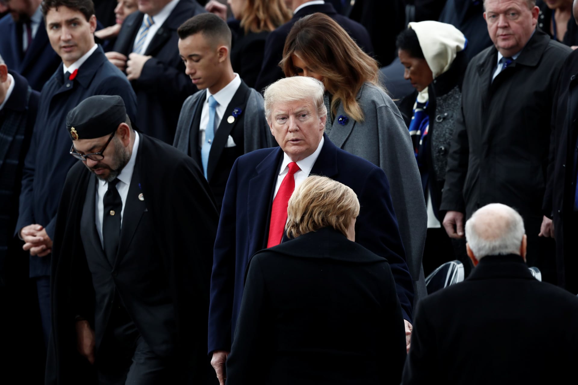 <p>U.S. President Donald J. Trump attends a commemoration ceremony for Armistice Day in Paris, France on November 11, 2018. </p>

