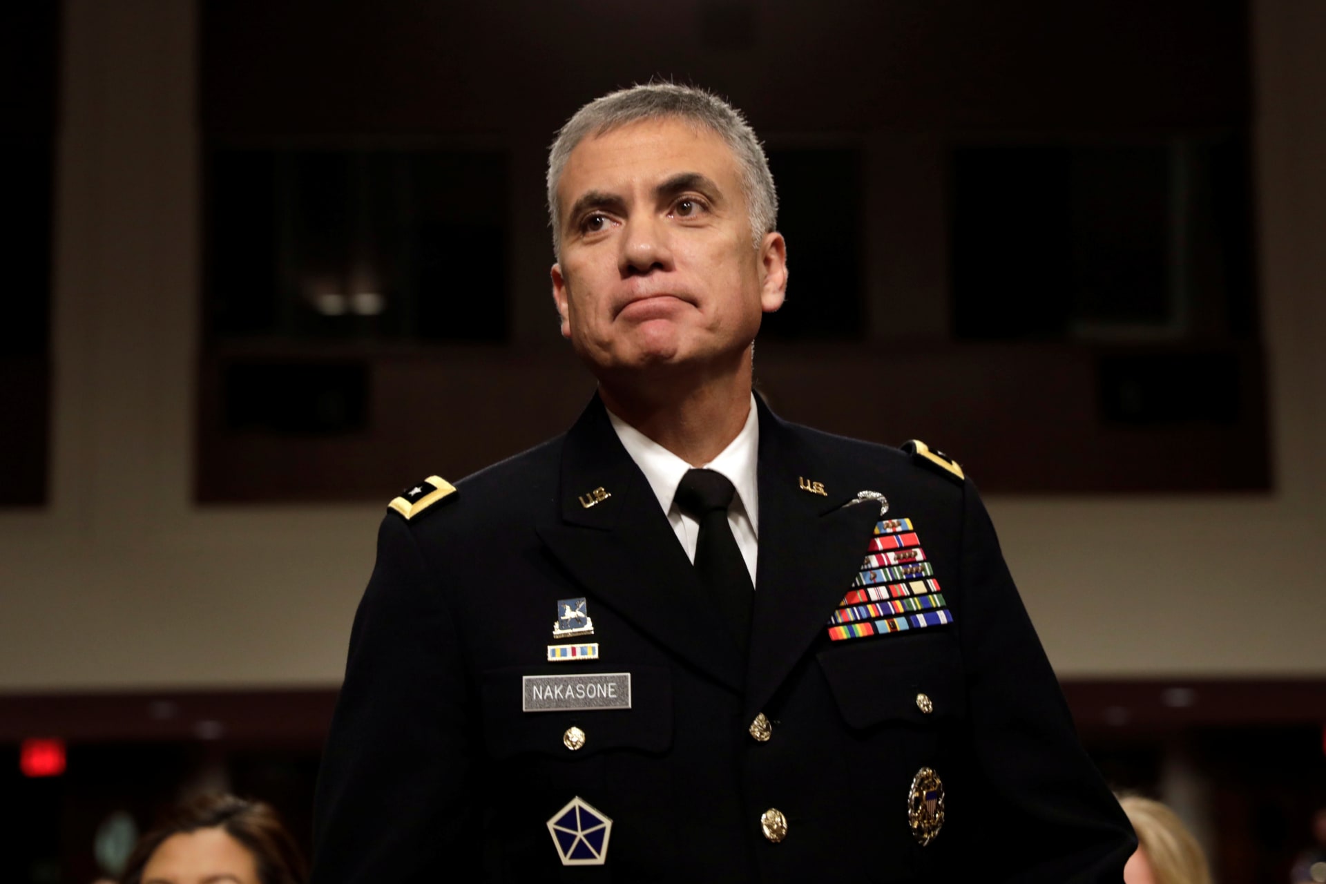 <p>Gen. Paul M. Nakasone, commander of U.S. Cyber Command, before the Senate Armed Services Committee in March 2018. </p>

