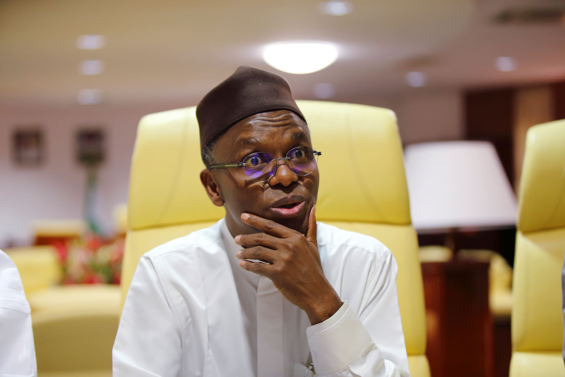<p>Executive Governor of Kaduna State Nasir El-Rufai speaks during an interview with Reuters in Kaduna, Nigeria on November 1, 2016.</p>
