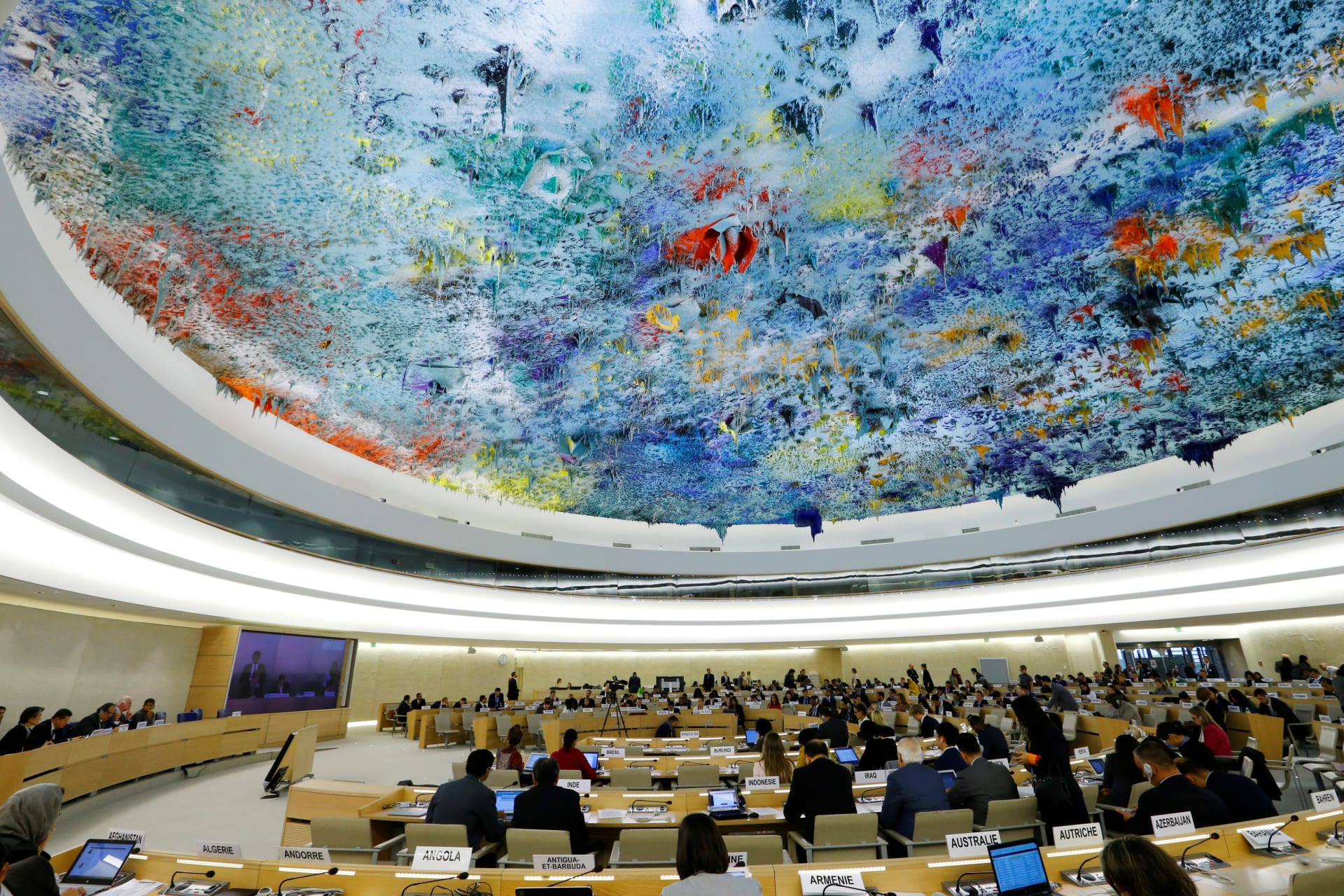 <p>Marzuki Darusman, President of the Fact-Finding Mission on Myanmar, attends the 36th Session of the Human Rights Council at the United Nations in Geneva, Switzerland in September 2017.</p>