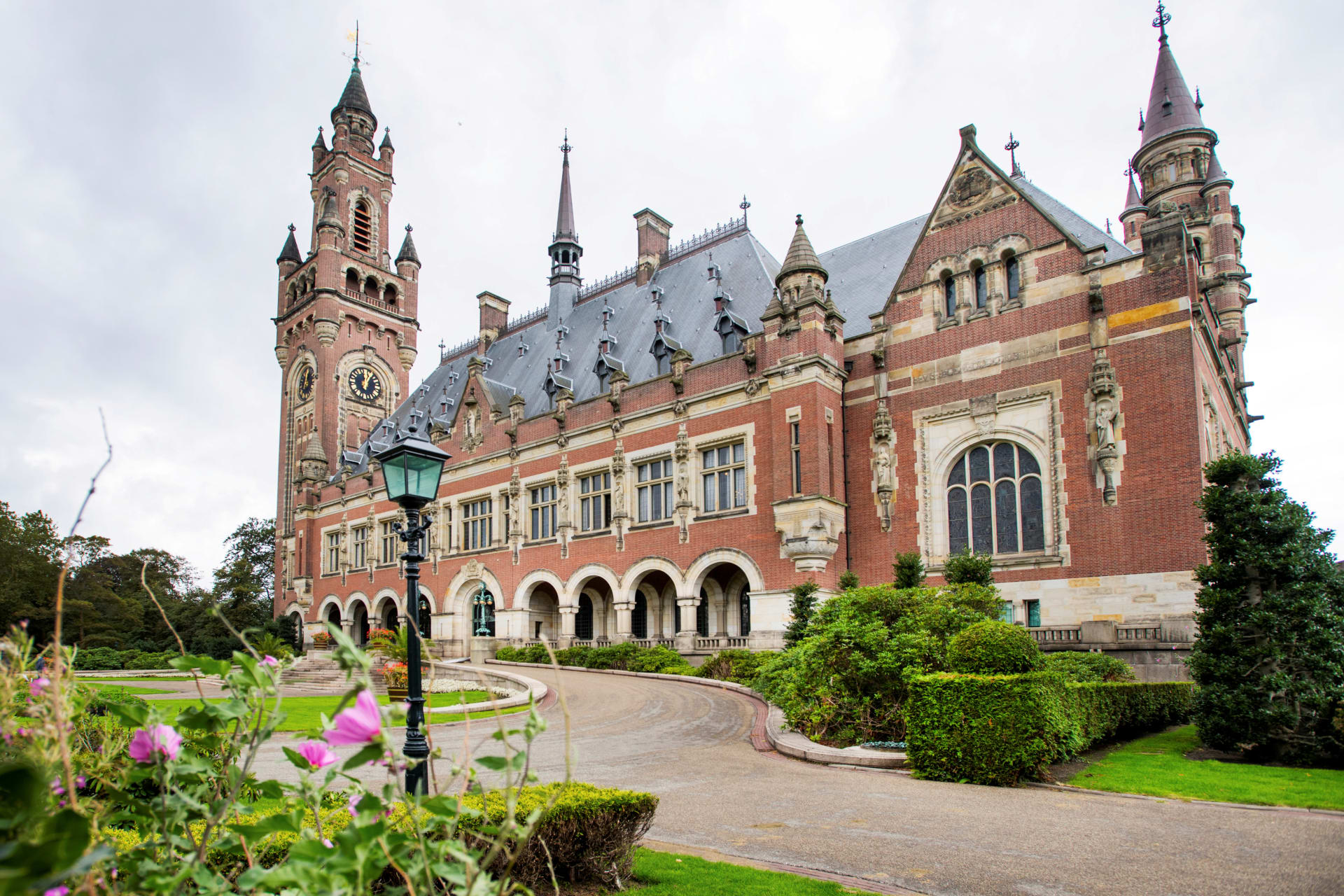 <p>A general view shows the International Court of Justice in The Hague</p>
