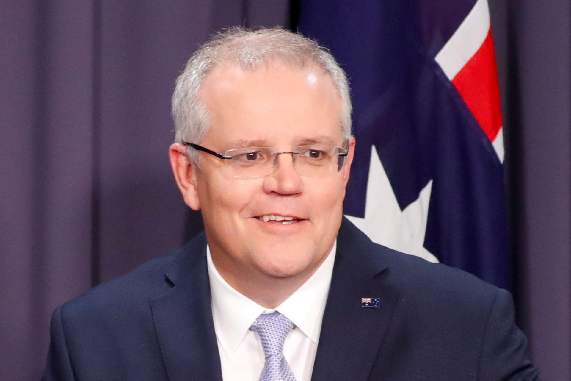 <p>The new Australian Prime Minister Scott Morrison attends a news conference in Canberra, Australia on August 24, 2018.</p>