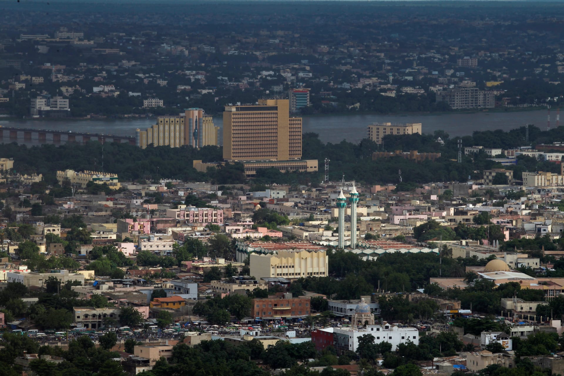 <p>A general view of the city of Bamako pictured from the point G in Bamako, Mali August 9, 2018. Bamako is ten times larger today than it was in 1960.</p>
