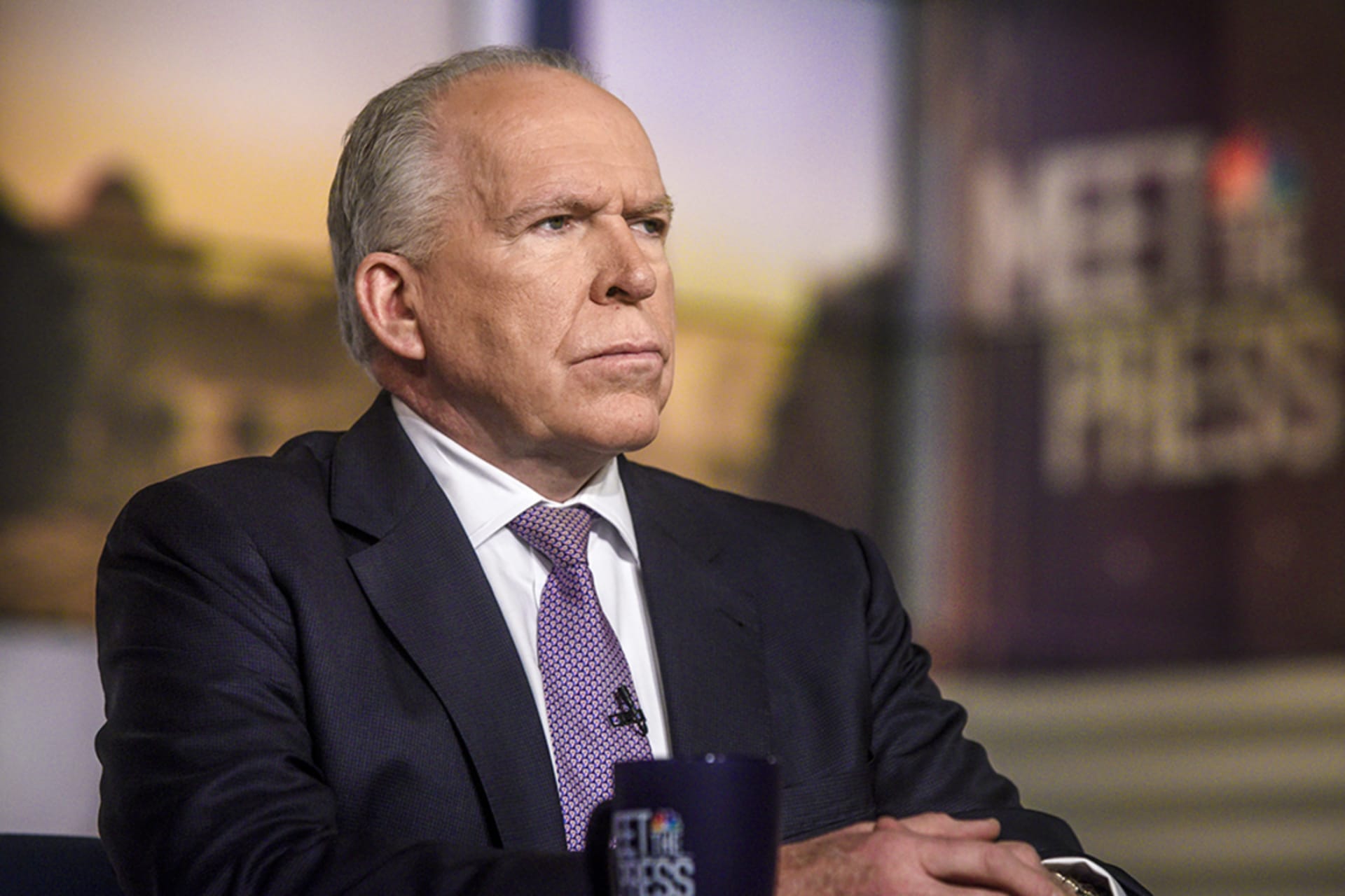 <p>John Brennan, former CIA Director, appears on NBC’s ‘Meet the Press’ in Washington, DC, Sunday, April 15, 2018.</p>

